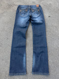 Y2K Laguna Beach „Hermosa Beach“ Dark Blue Mid Waist Denim für Damen. Y2K 2000s Fashion