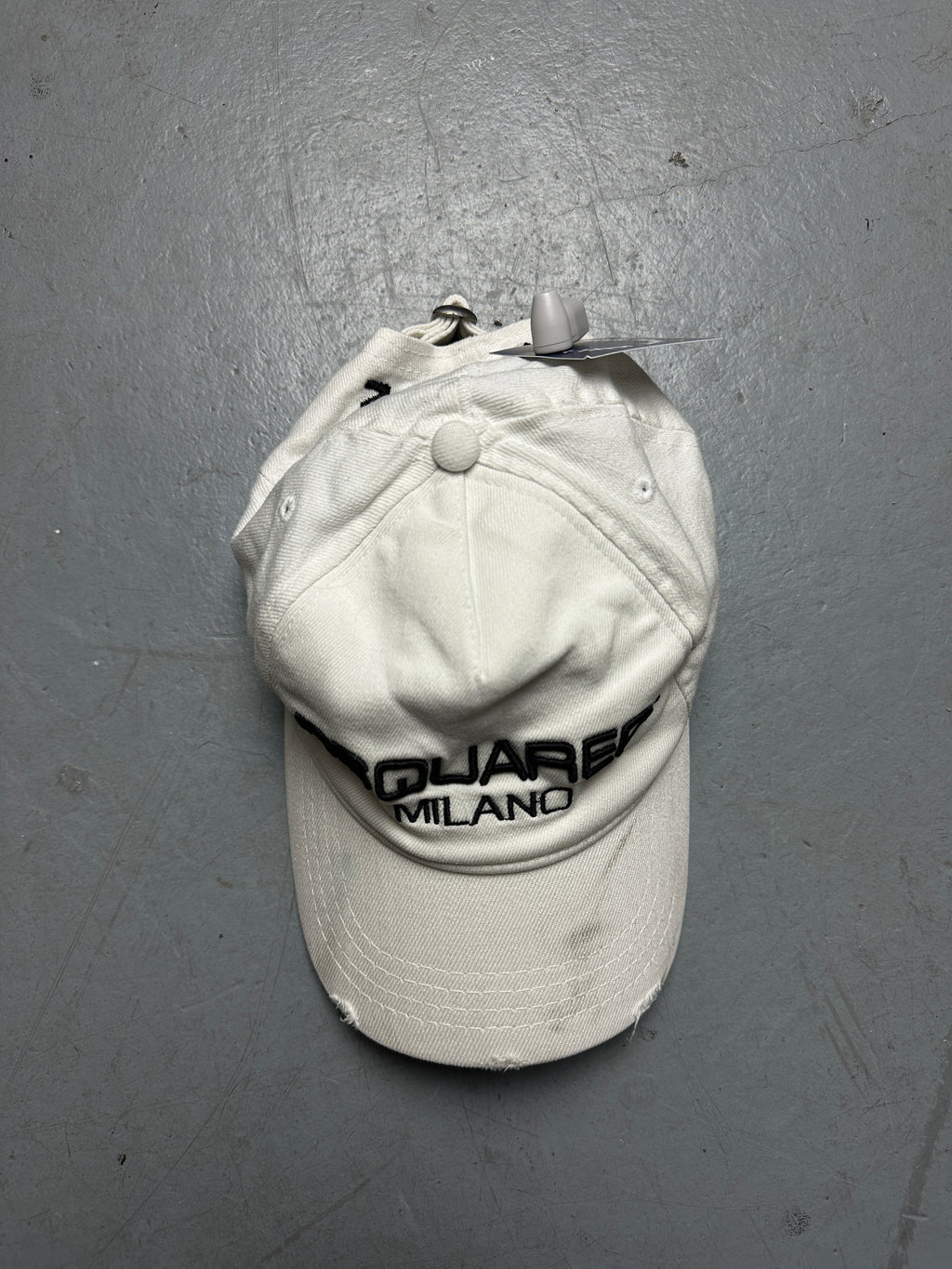 Produktbild Vintage White Dsquared Cap von oben 