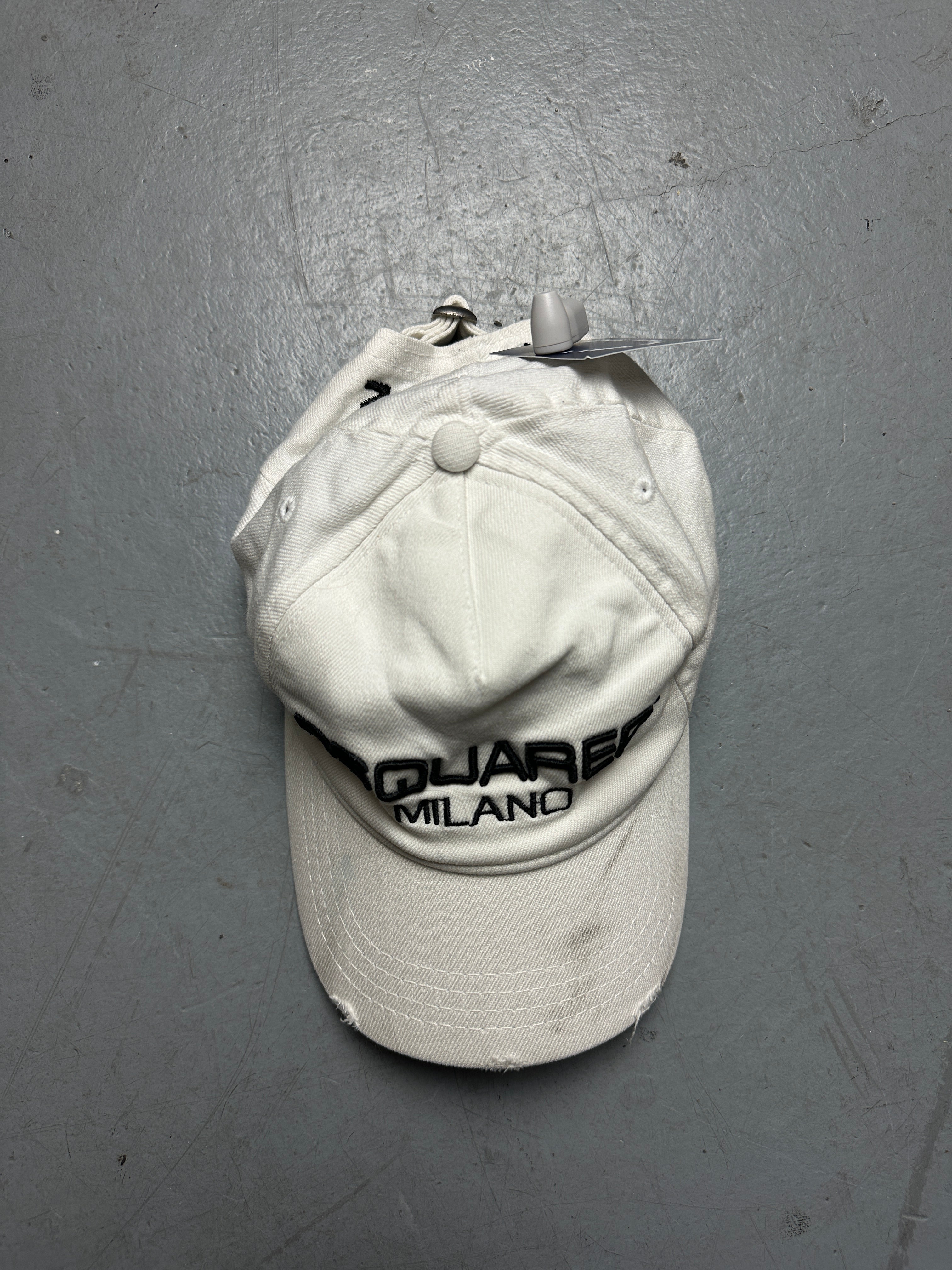Produktbild Vintage White Dsquared Cap von oben 