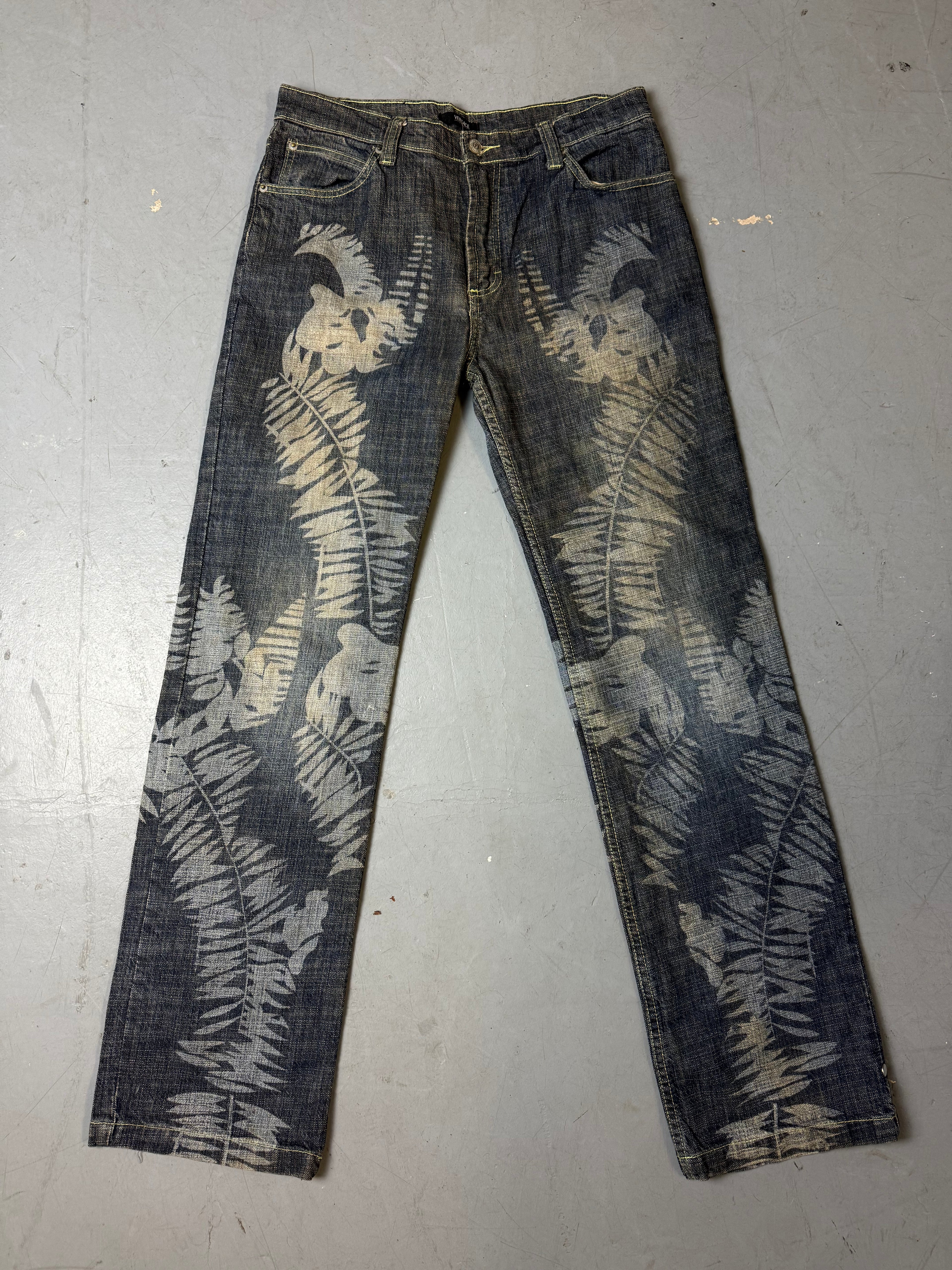 Vintage Versace Printed Baggy Denim M