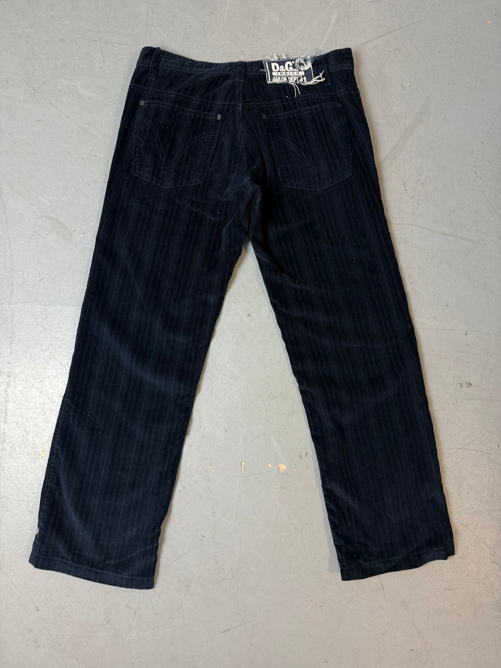 Vintage Dolce&Gabbana Black Cord Pants L