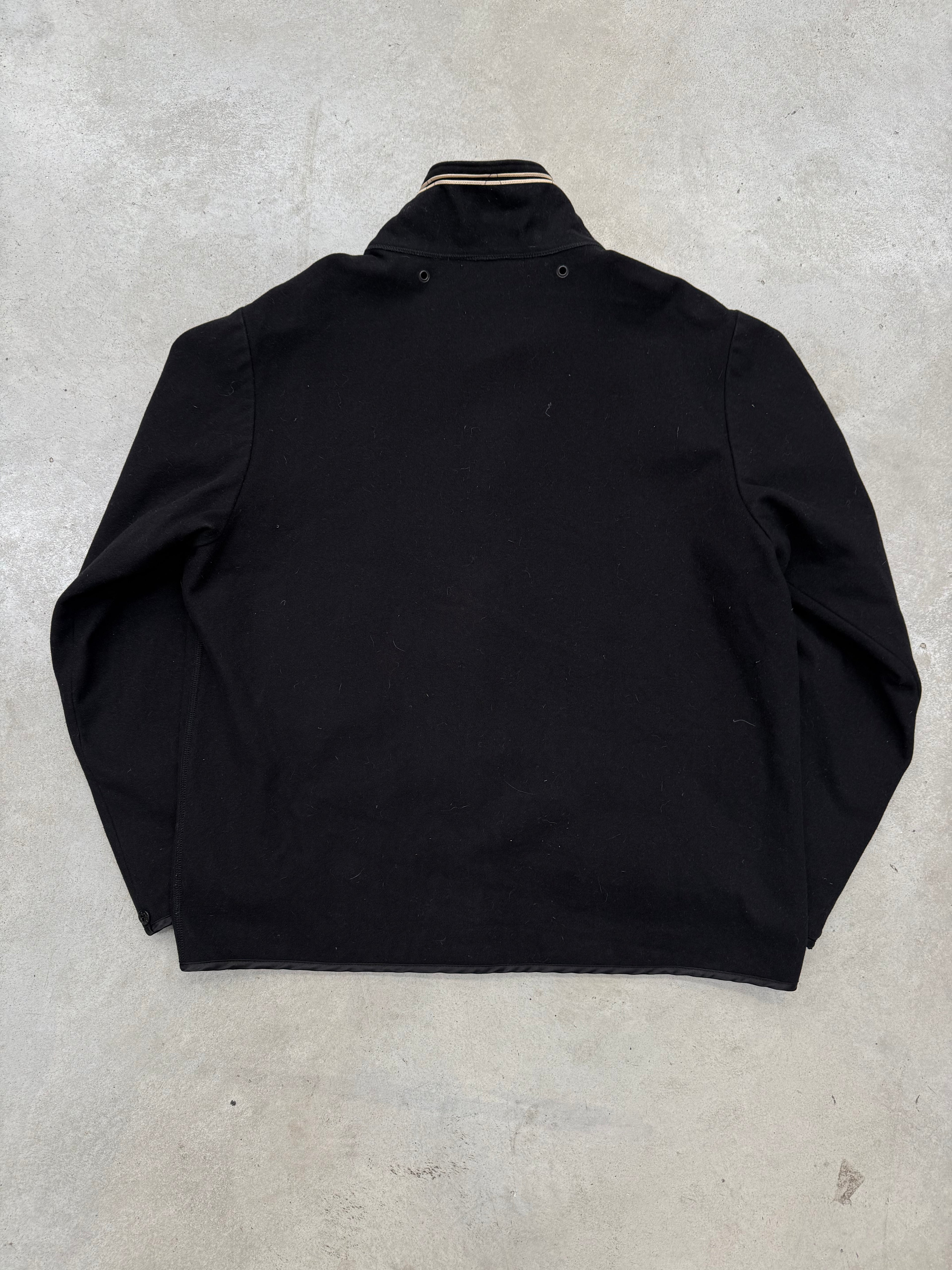 Vintage Stone Island Black Wool Button Up Jacket XL