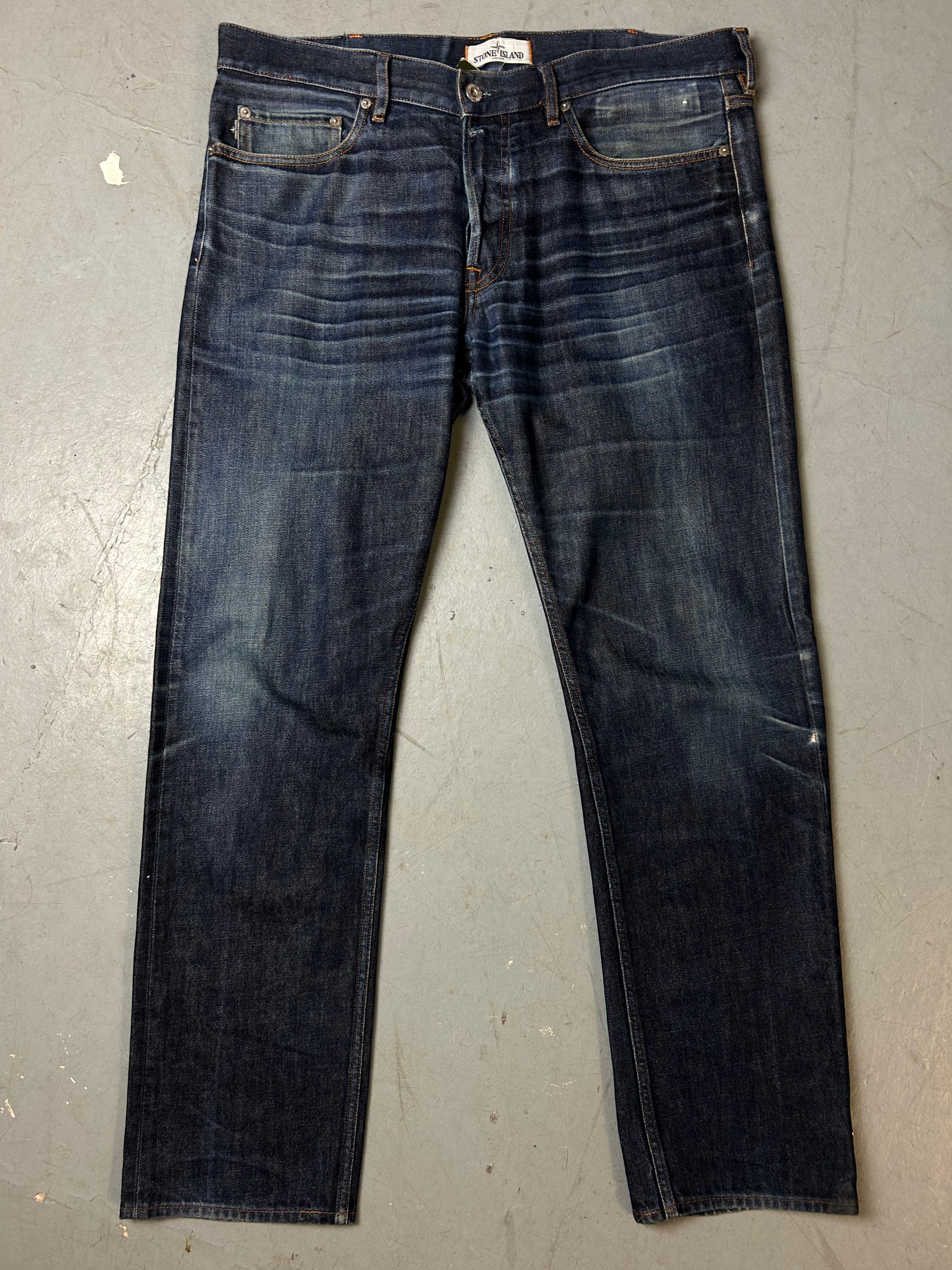 Produktbild  von Vintage Stone Island Dark Blue Denim L von vorne