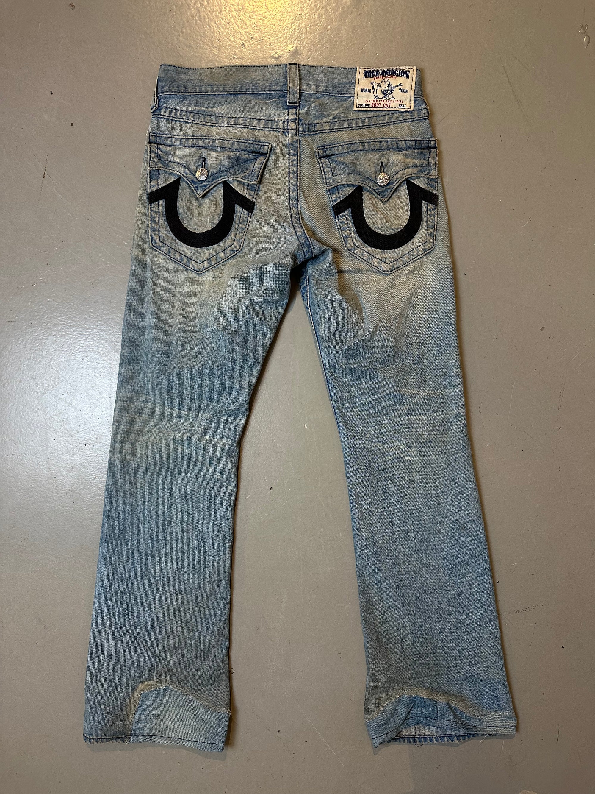Vintage True Religion Light Blue Flared Denim M/L