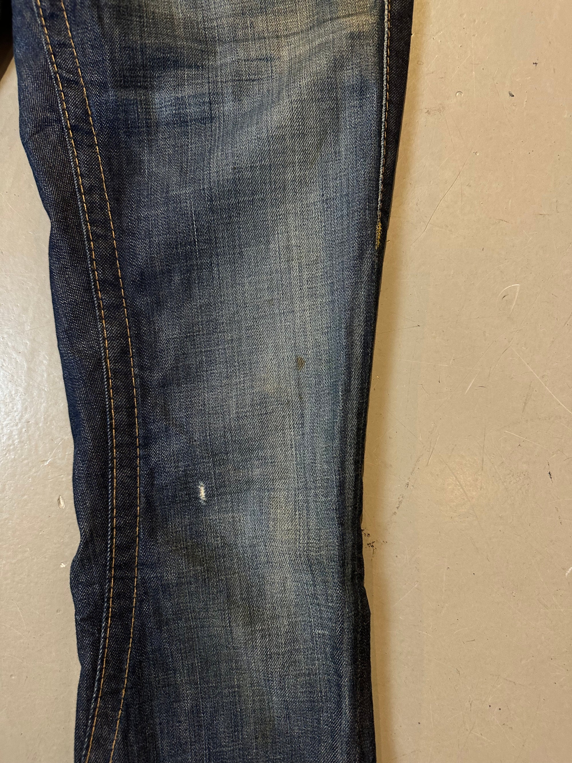Vintage Ripped Flared True Religion Denim XS