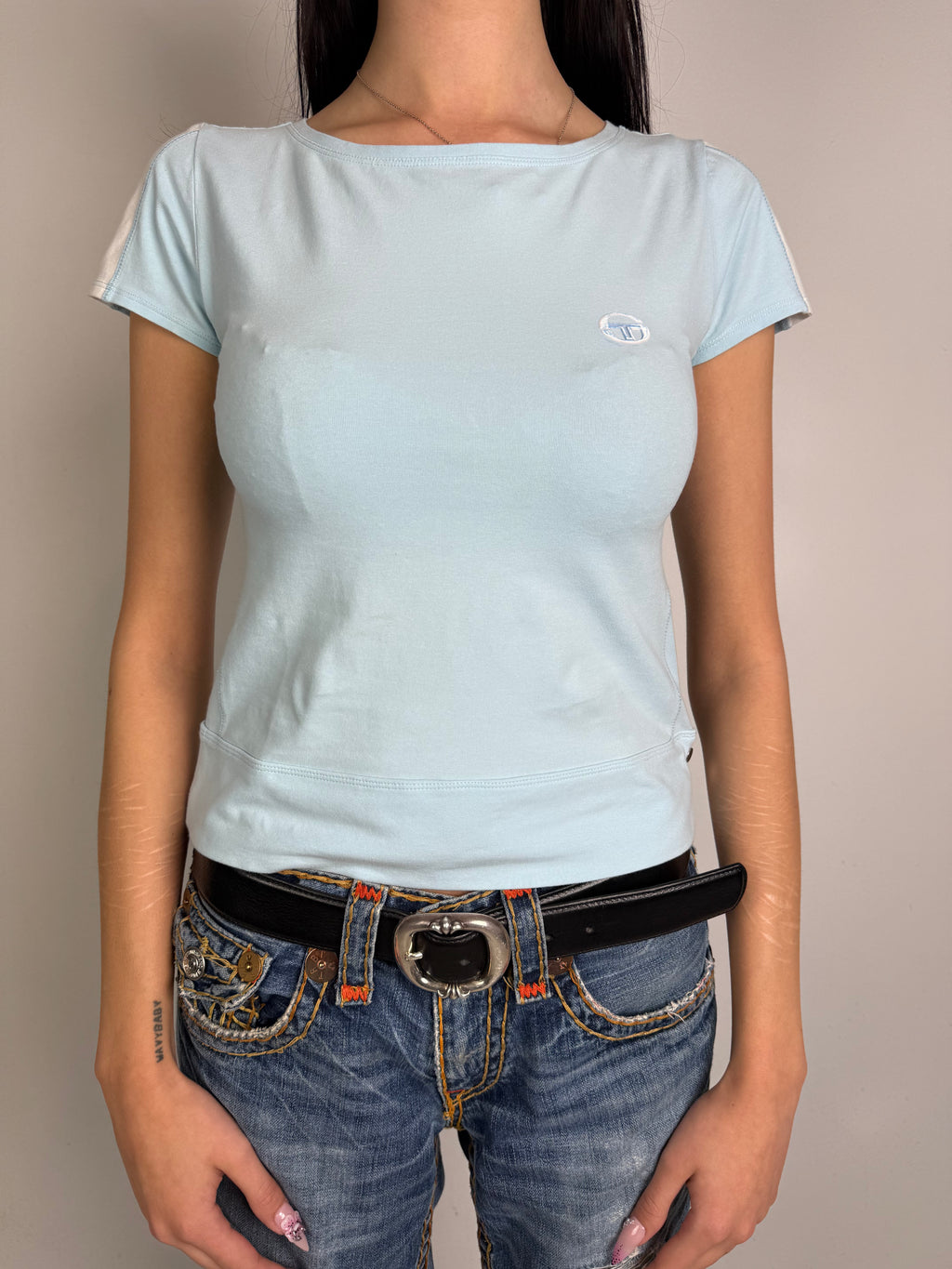 Vintage Sergio Tacchini Baby Blue T-Shirt M