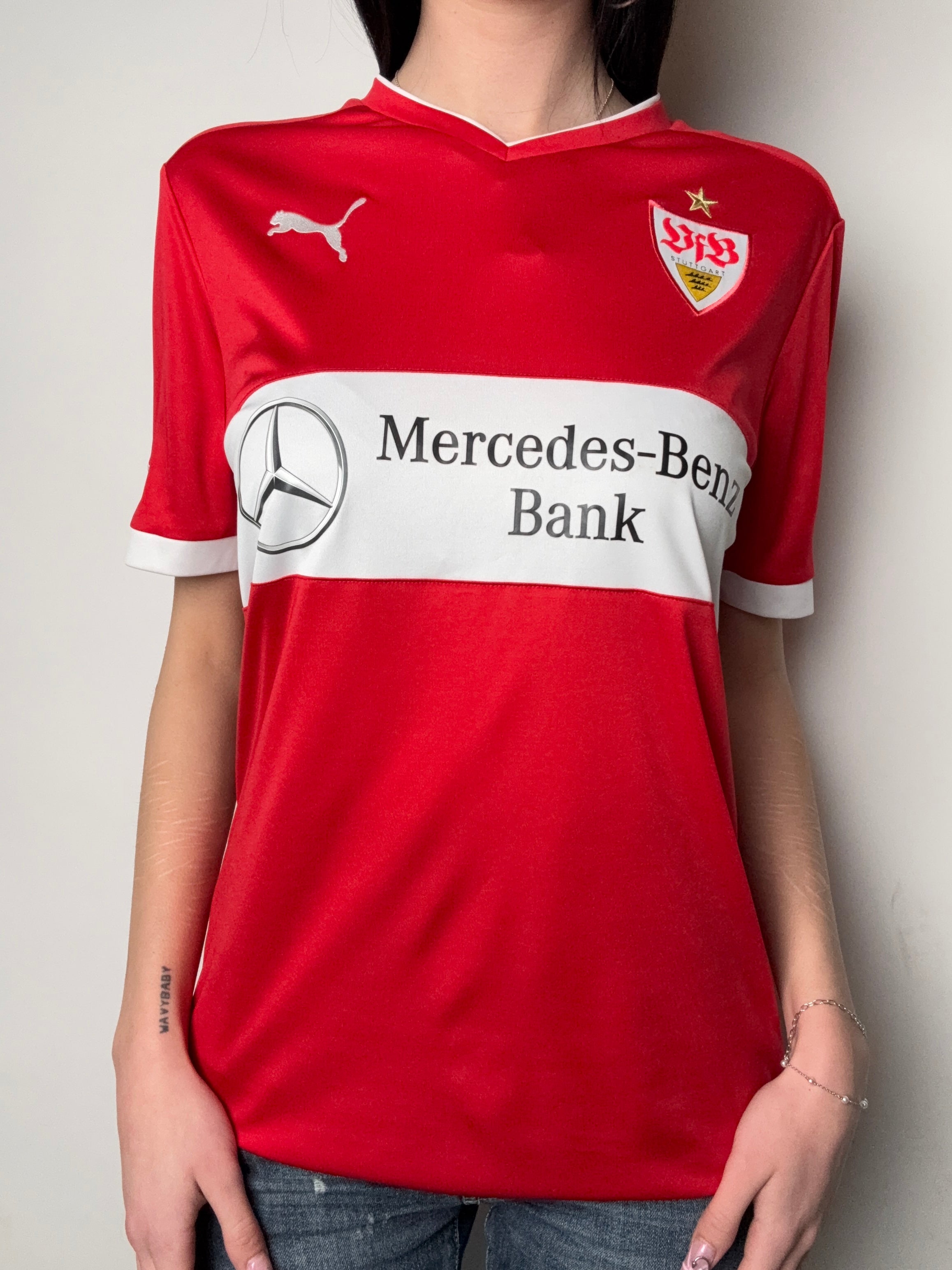 Vintage Puma VfB Stuttgart Jersey for boys. Y2K Second Hand 2000s Fashion 