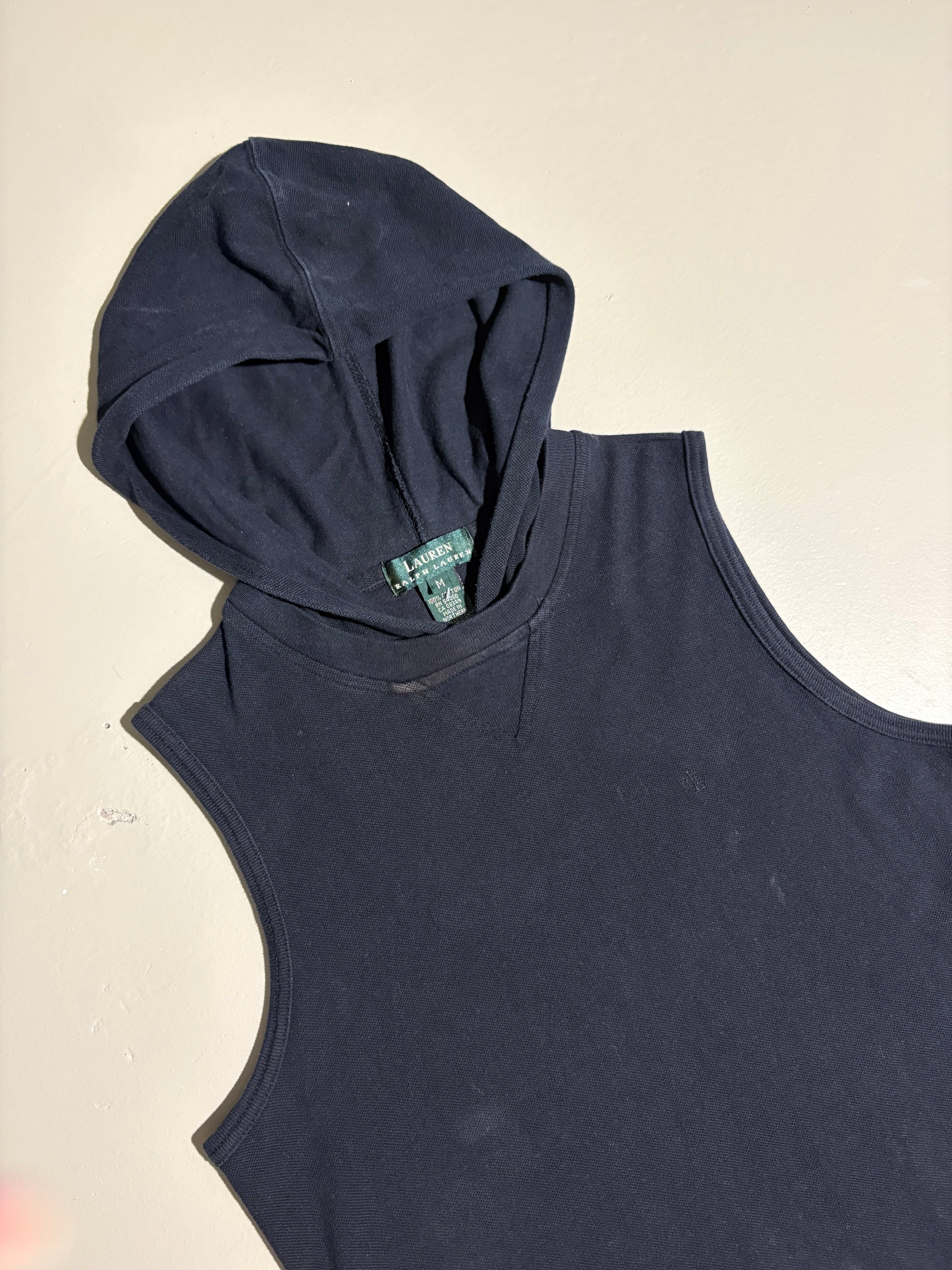 Vintage Dark Blue Ralph Lauren Hooded Dress S/M