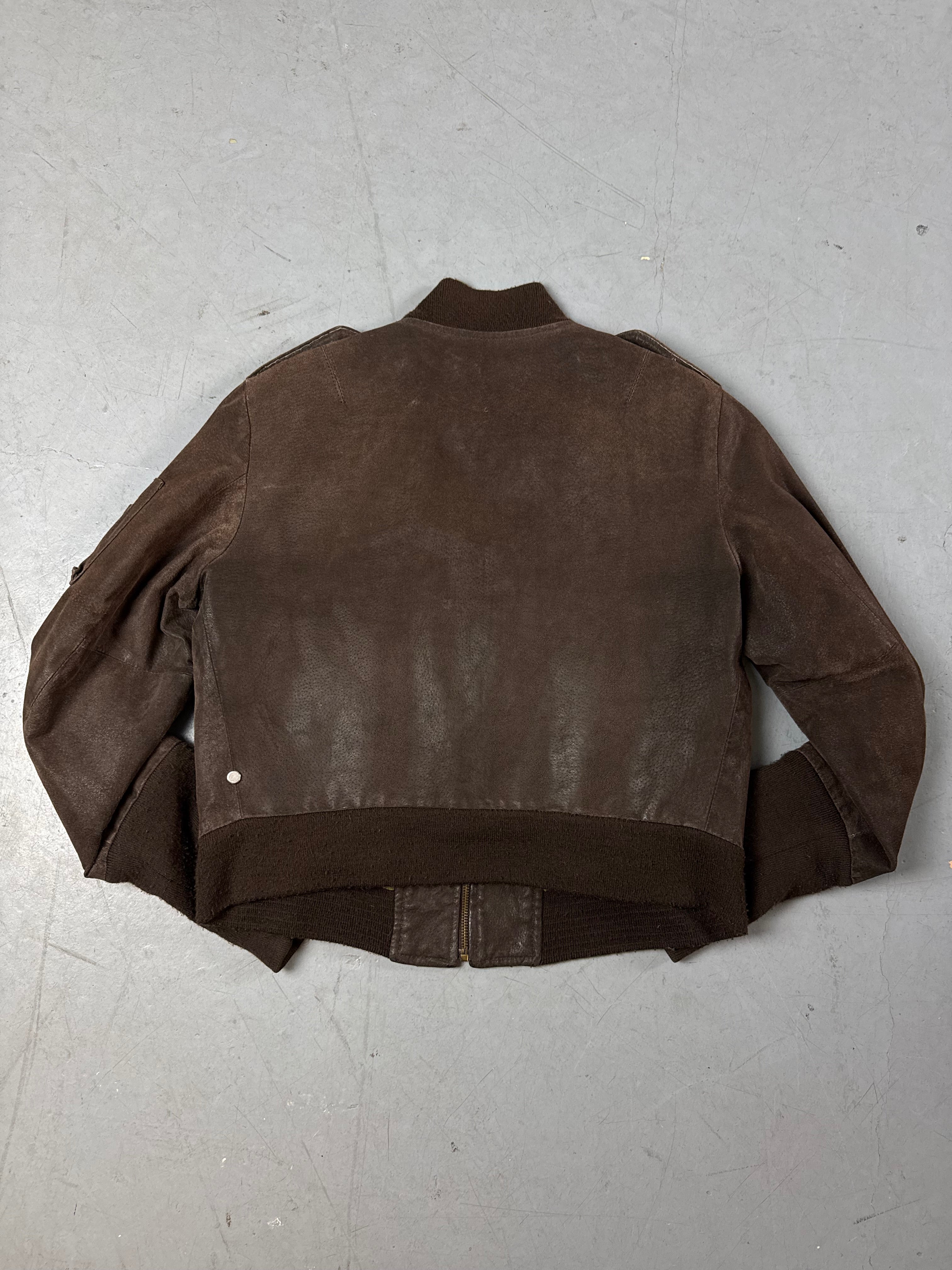 Produktbild Vintage Brown Wild Leather Jacket S von hinten