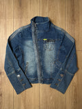 Produktbild von Vintage Asymmetrical Denim Side Button Jacket XS/S von vorne