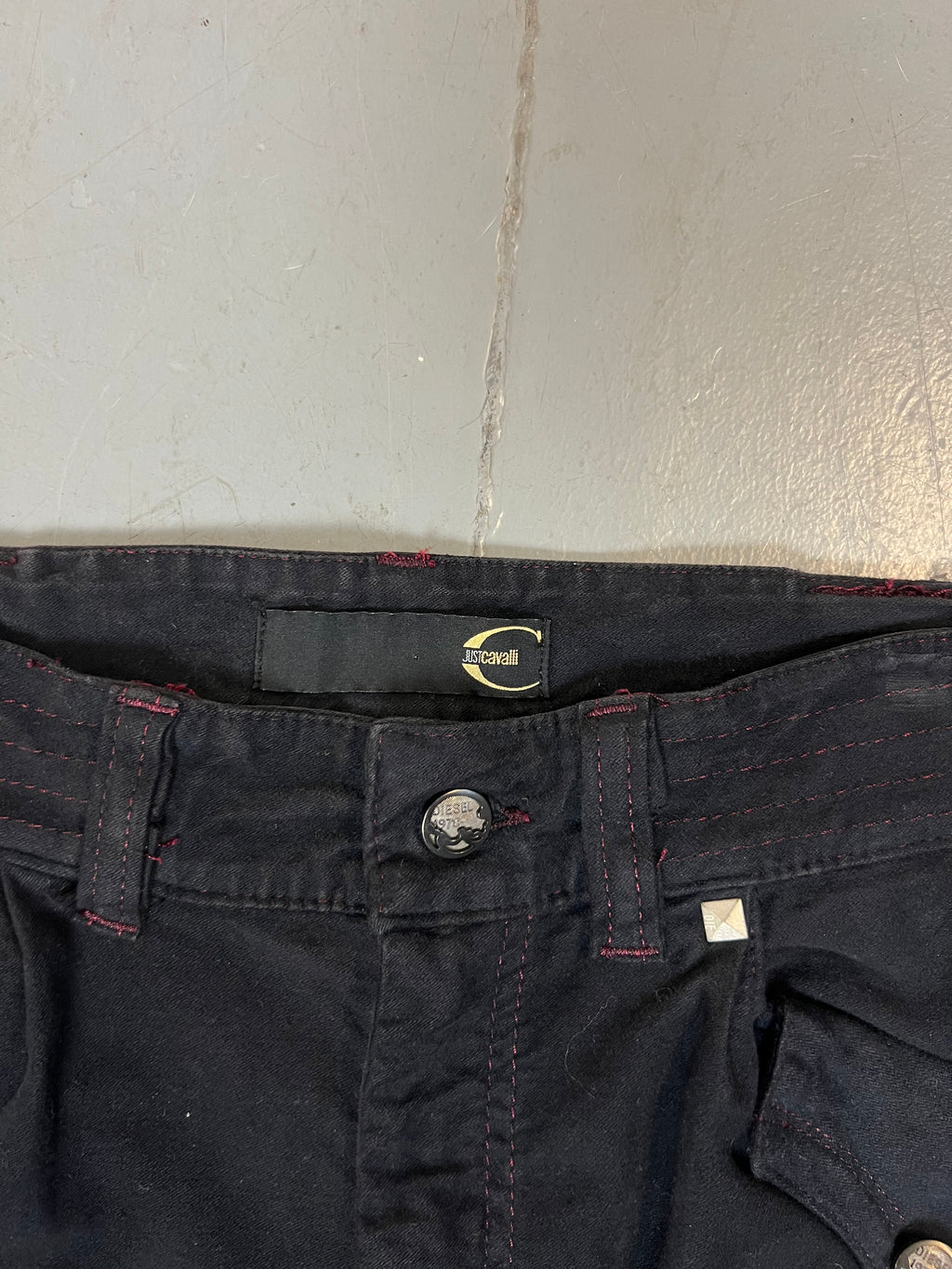 Vintage Just Cavalli Black Midi Skirt S/M