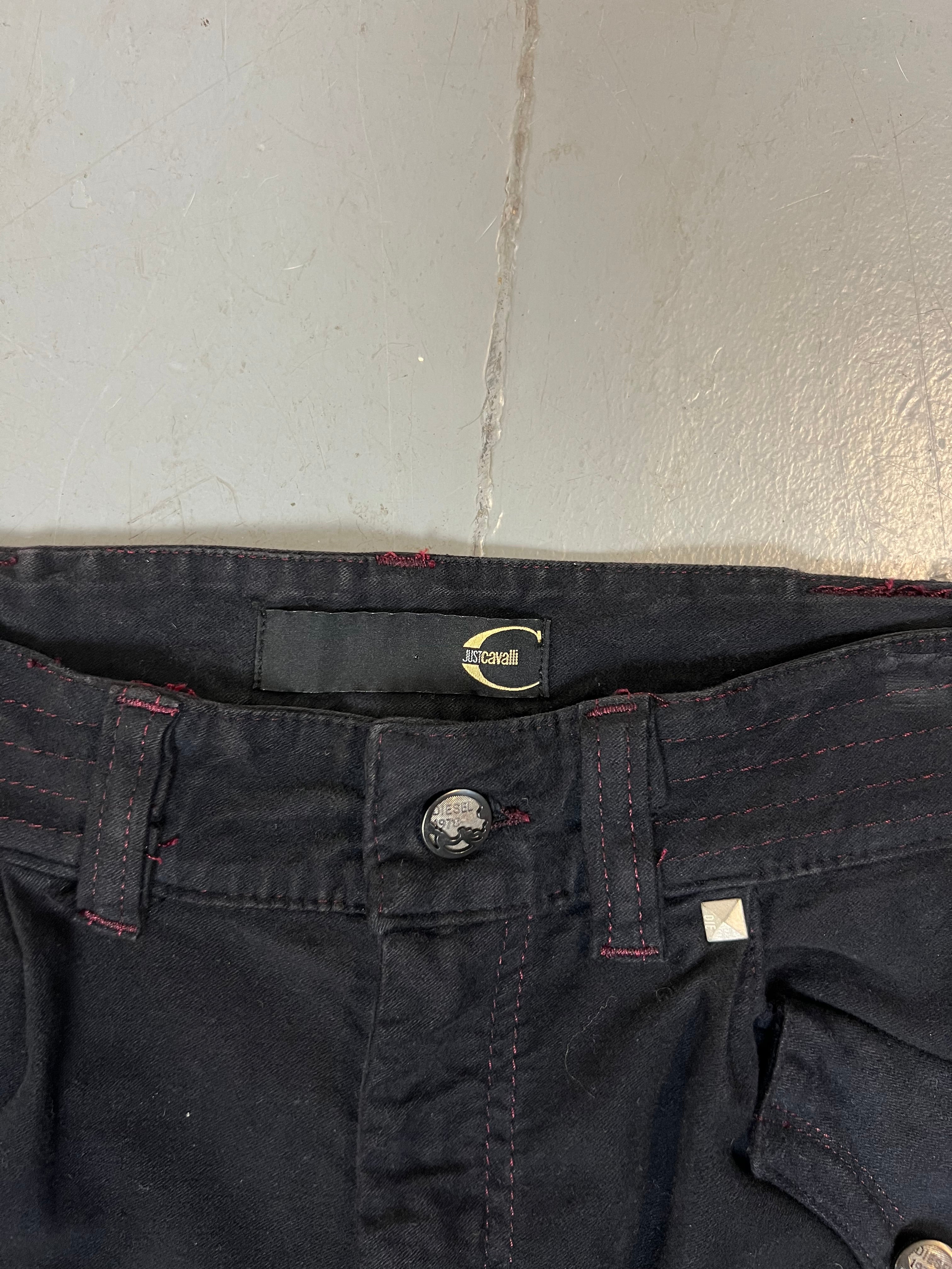 Vintage Just Cavalli Black Midi Skirt S/M