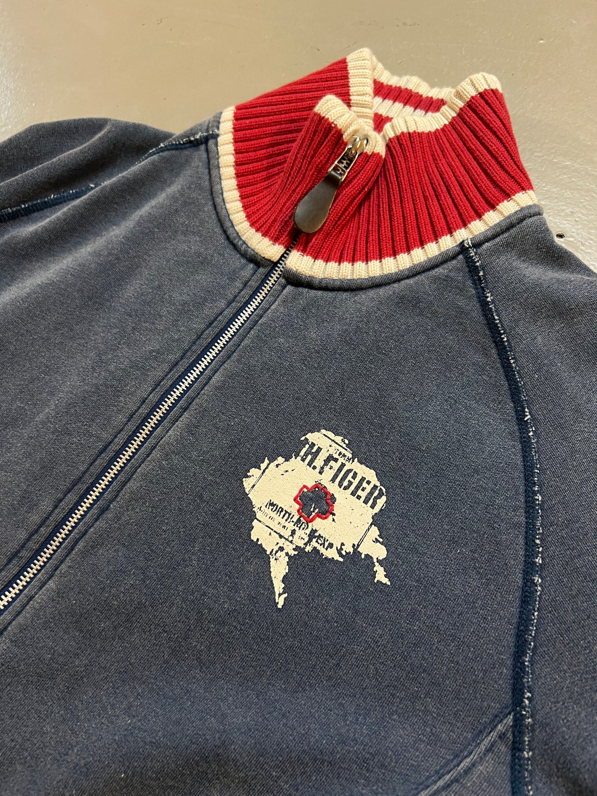 Vintage Blue Tommy Hilfiger Zip Jacket L