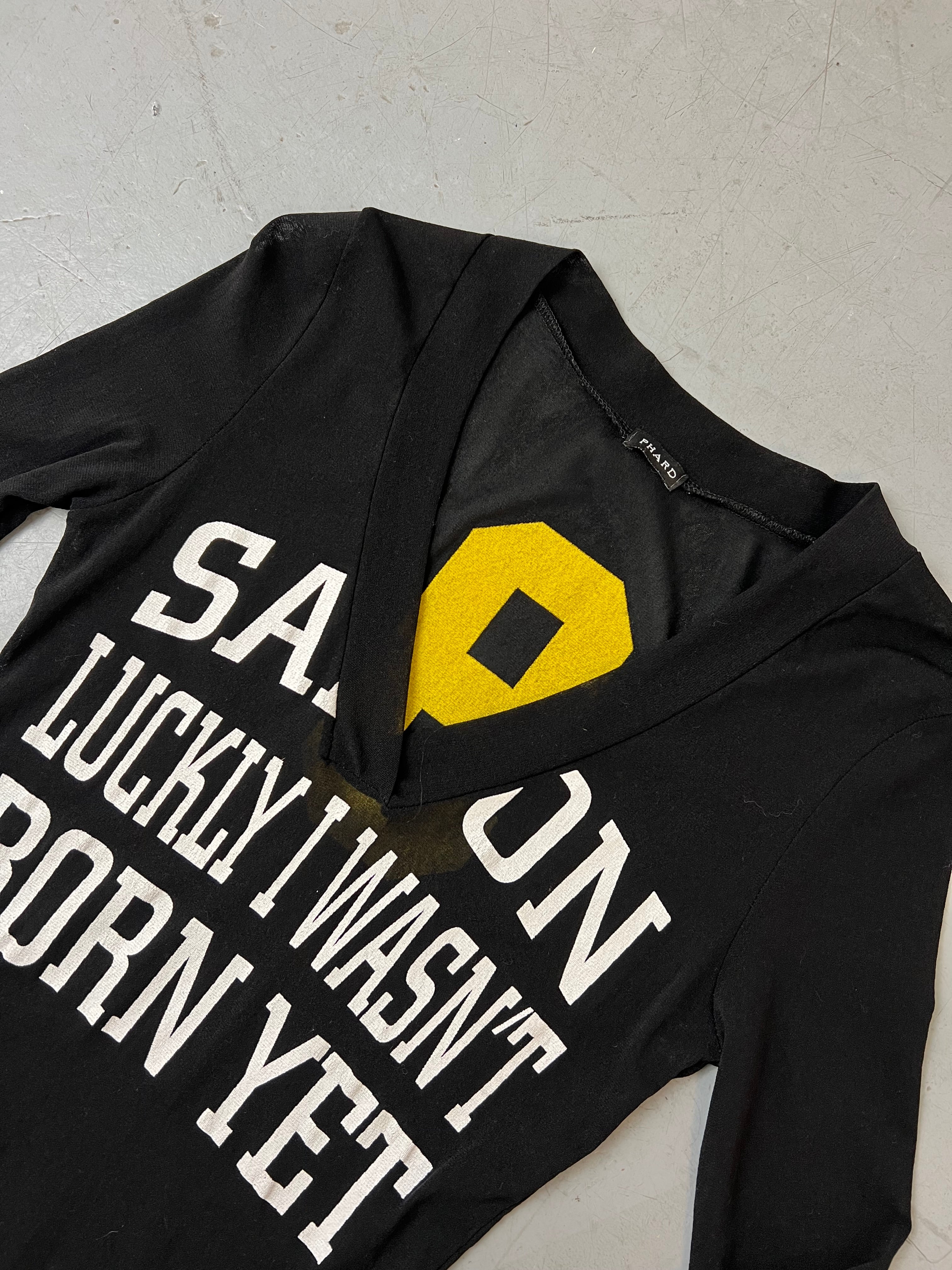 Vintage Phard Mesh Seethrough Longsleeve Für Damen. Y2K Second Hand 2000s Fashion