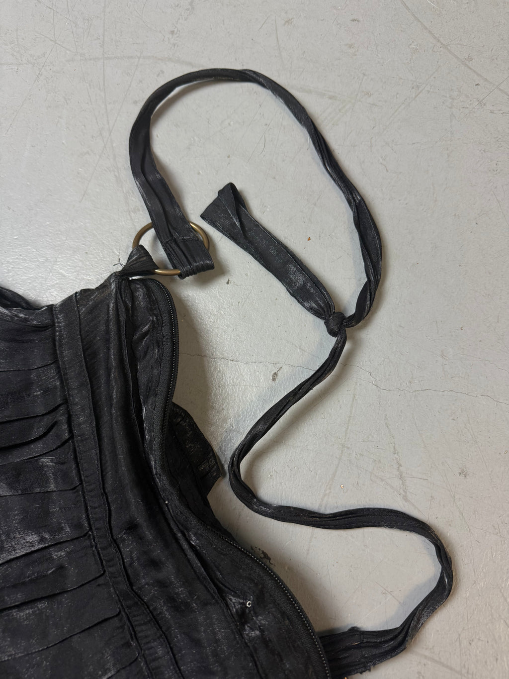 Vintage Black Flowy Shoulder Bag