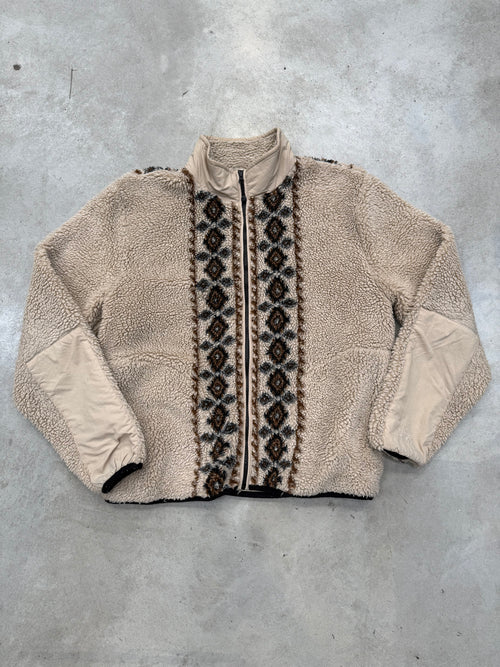 Vintage Stüssy Teddy Fleece Jacket Für Männer. Y2K Second Hand 2000s Fashion 