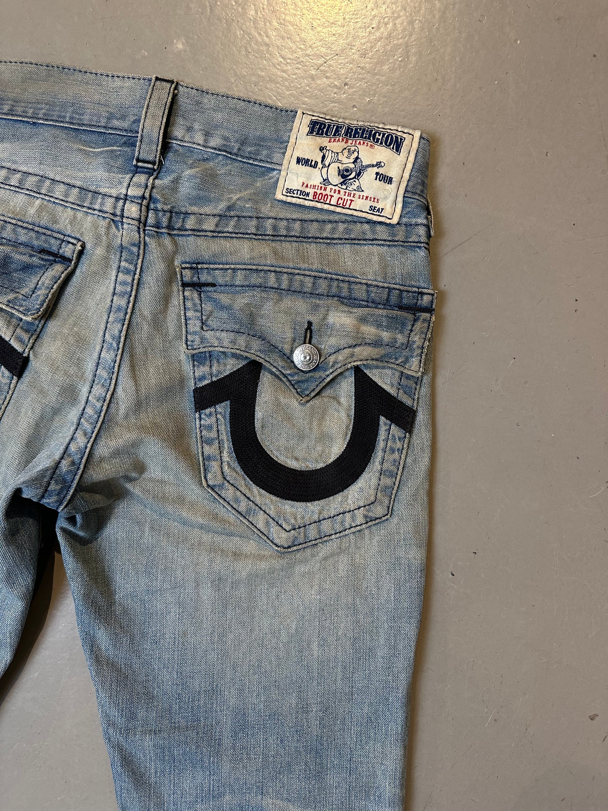 Vintage True Religion Light Blue Flared Denim M/L