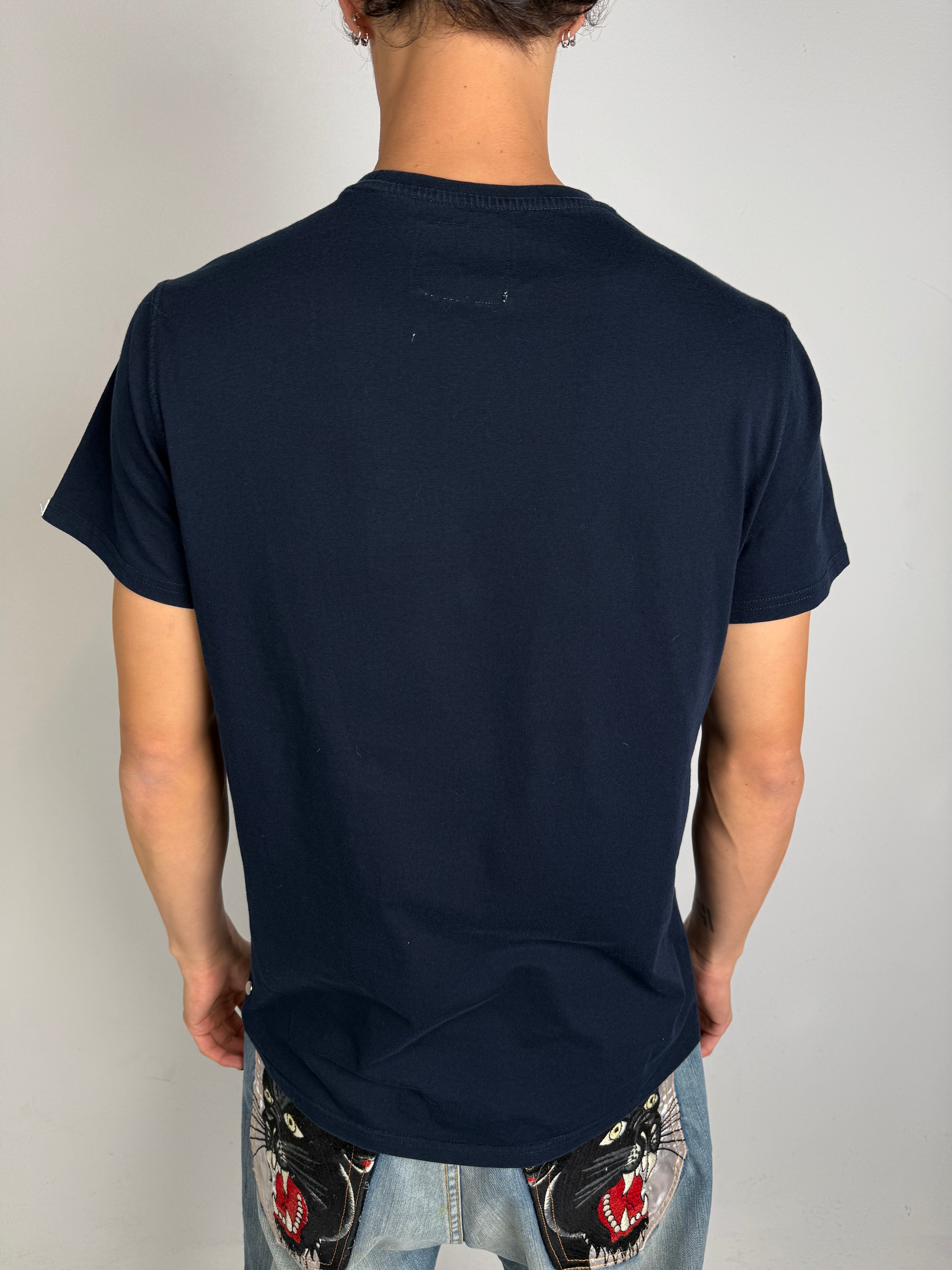 Vintage Guru Dark Blue Printed T-Shirt M