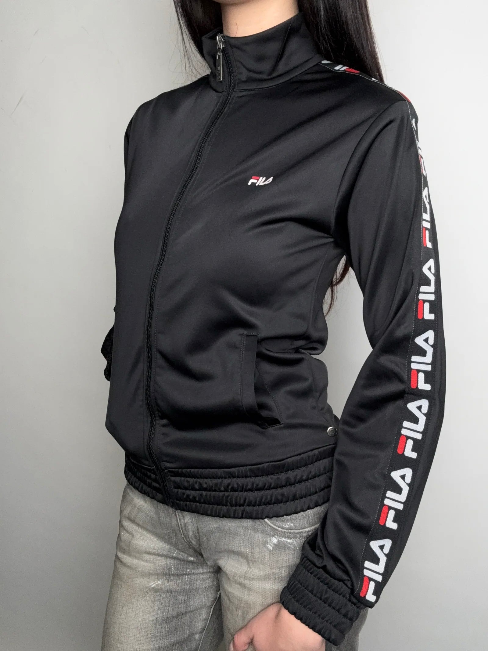 Vintage Fila Black Track Jacket XS