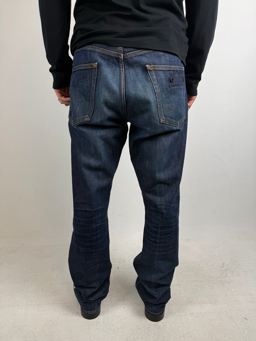 Tragebild von Vintage Stone Island Dark Blue Denim L von hinten