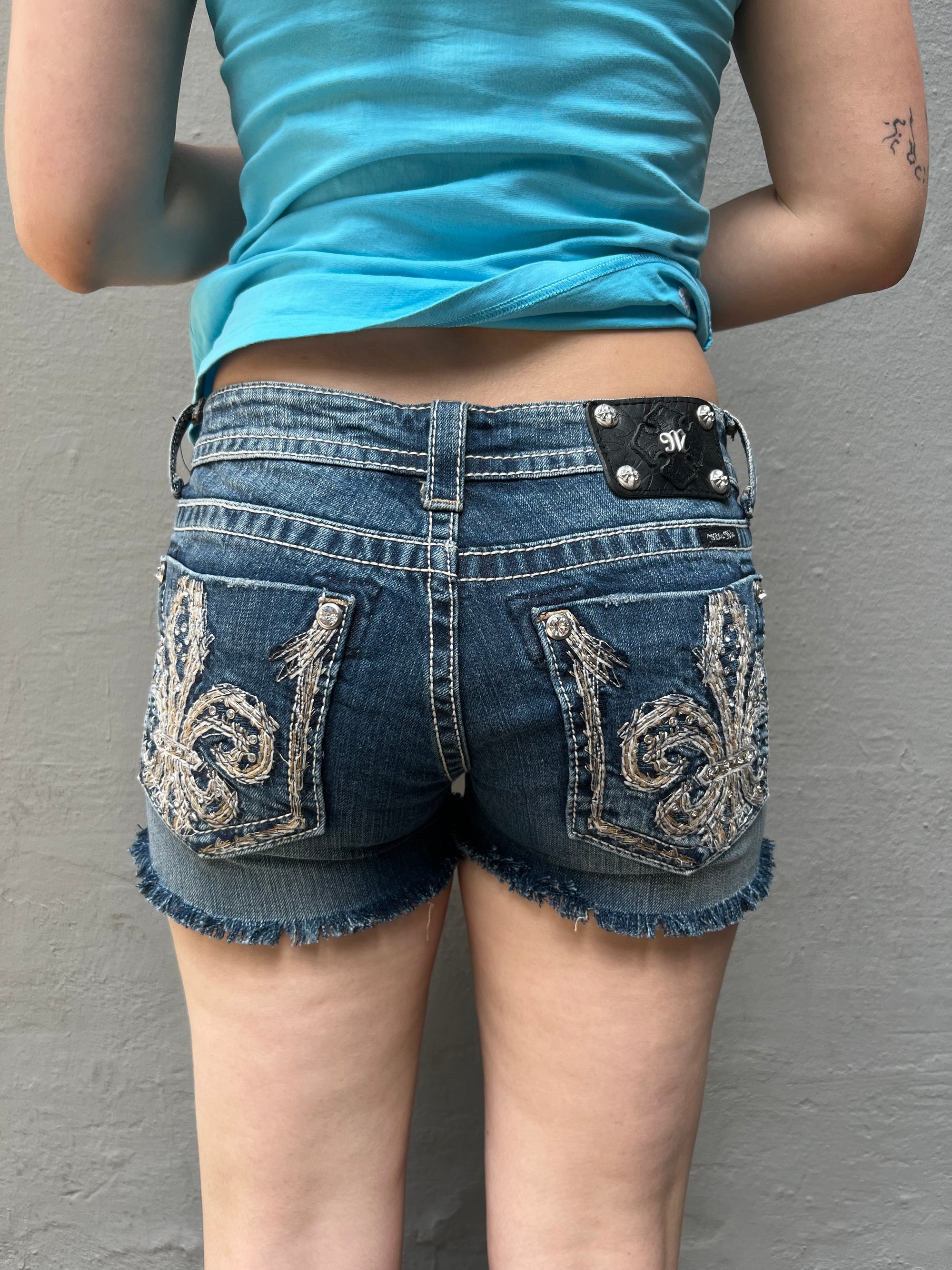 Vintage Miss Me Glitter Shorts S/M