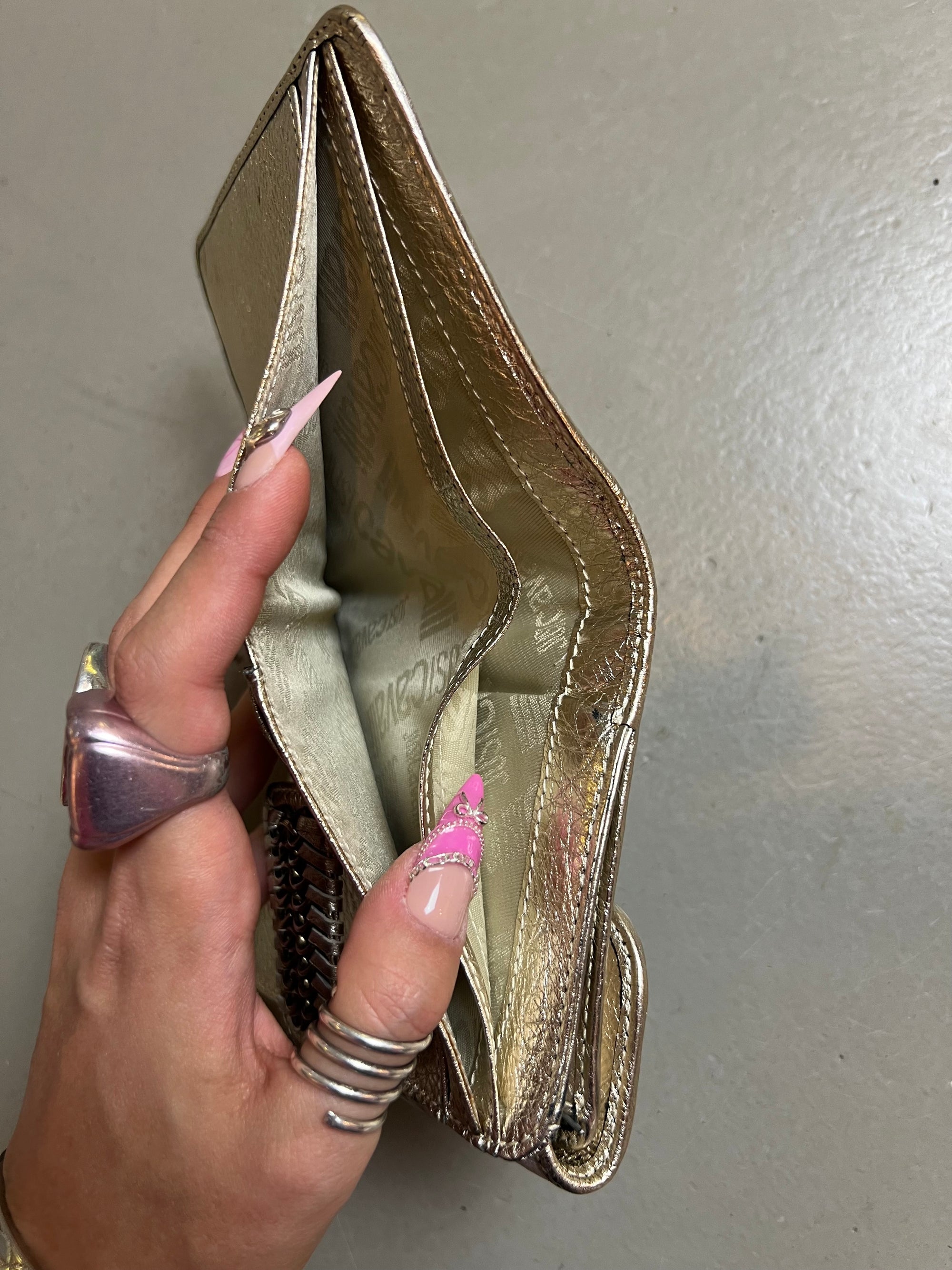 Vintage Beige & Gold Just Cavalli Wallet