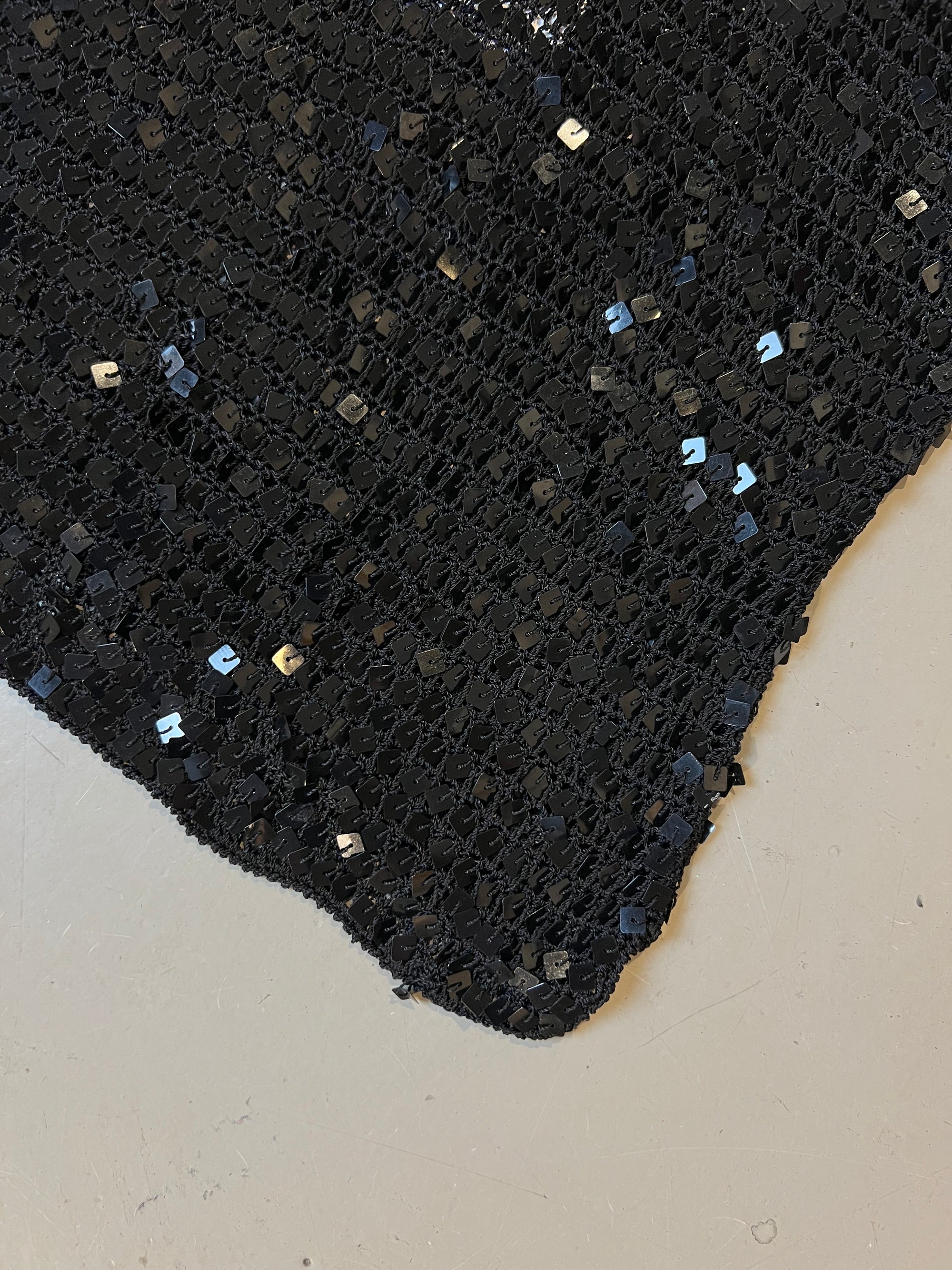 Vintage Y2K Black Glitter Top S/M