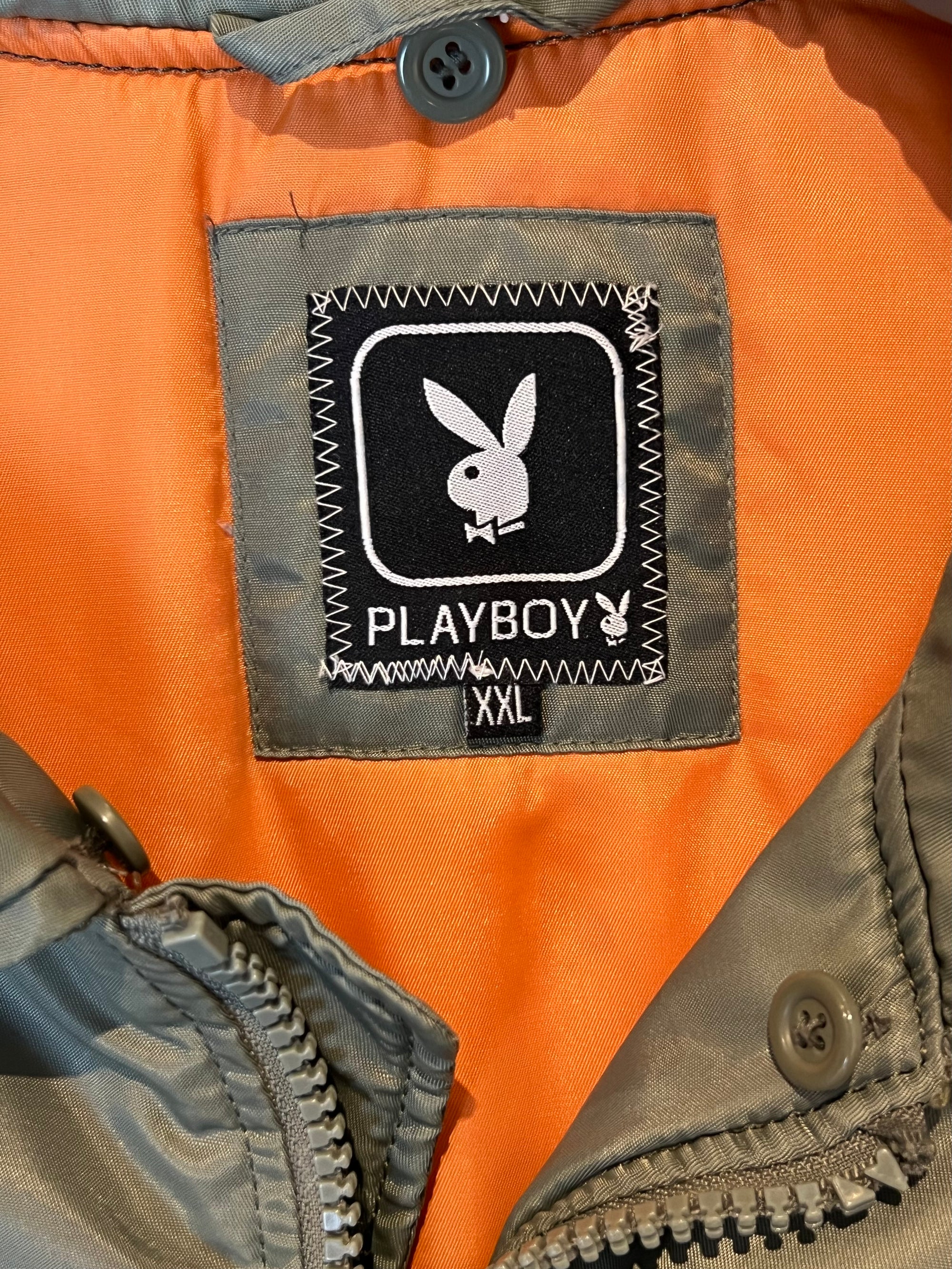 Vintage Green Playboy Bomber Jacket L/XL