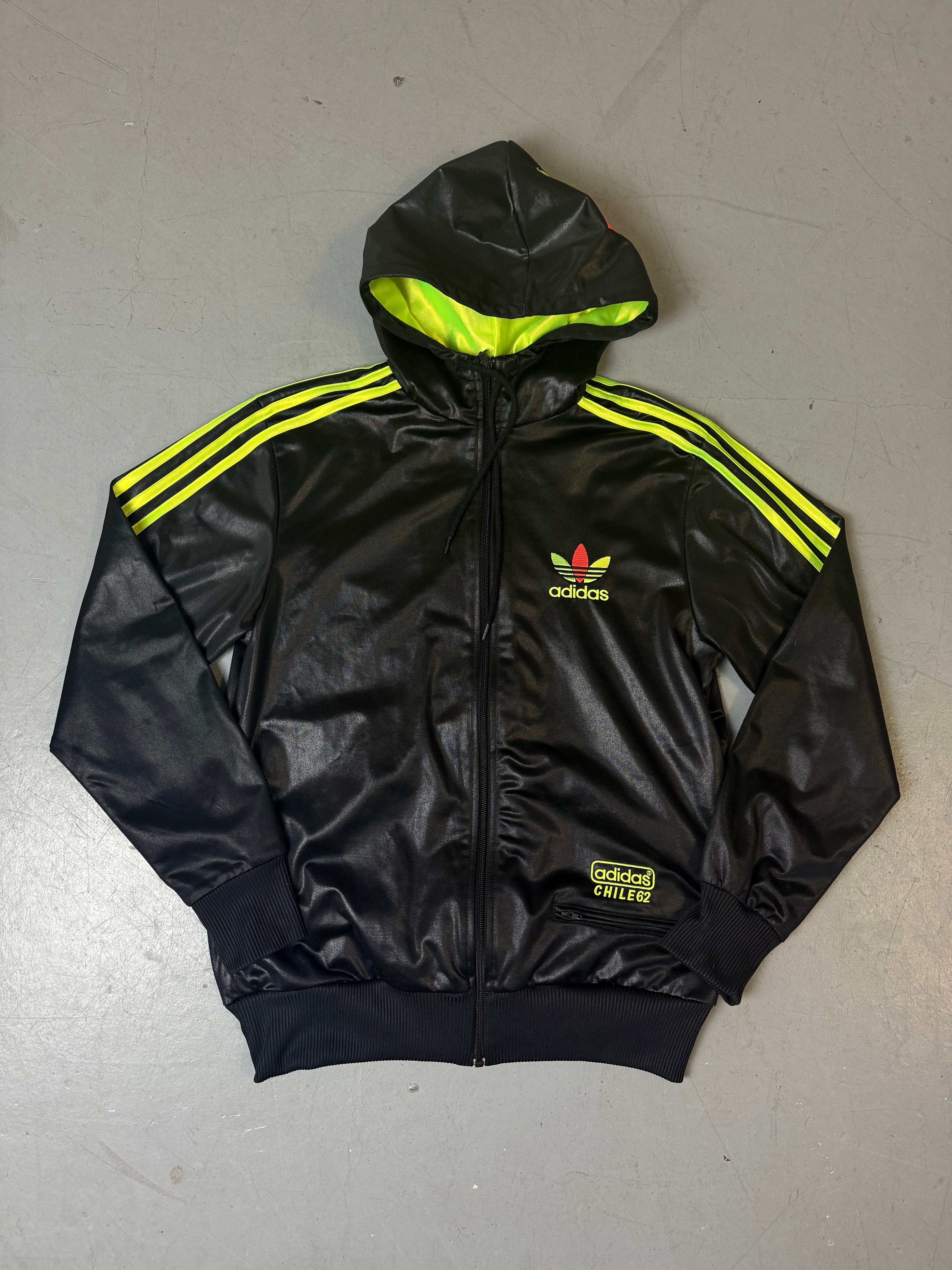 Vintage Adidas Chile62 Black Green and Red Track Jacket S/M