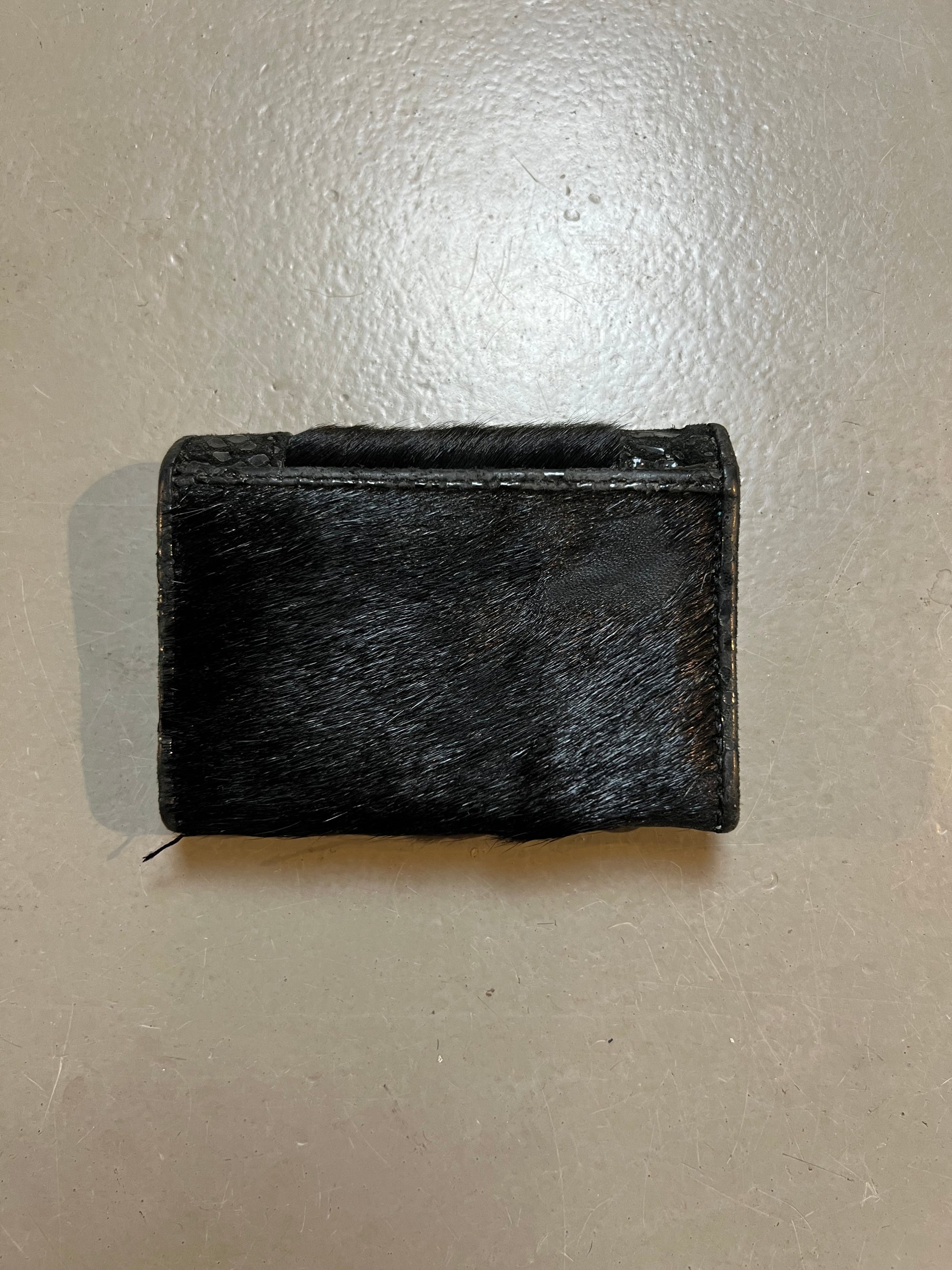 Vintage Black Fur Just Cavalli Wallet