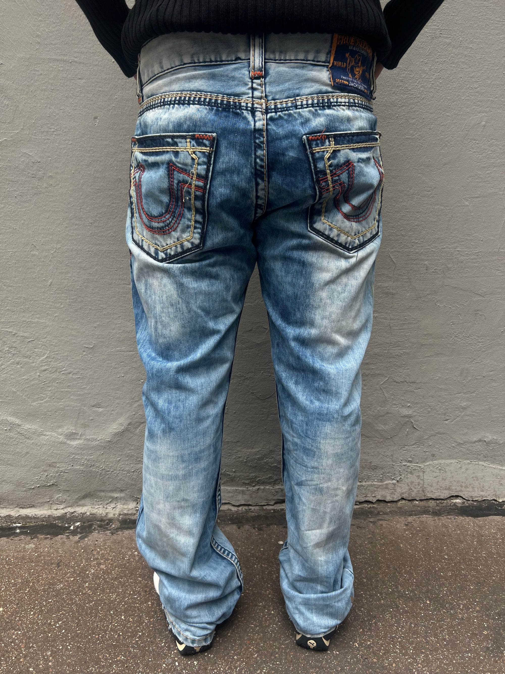 Vintage True Religion Light Blue Ripped Denim L/XL