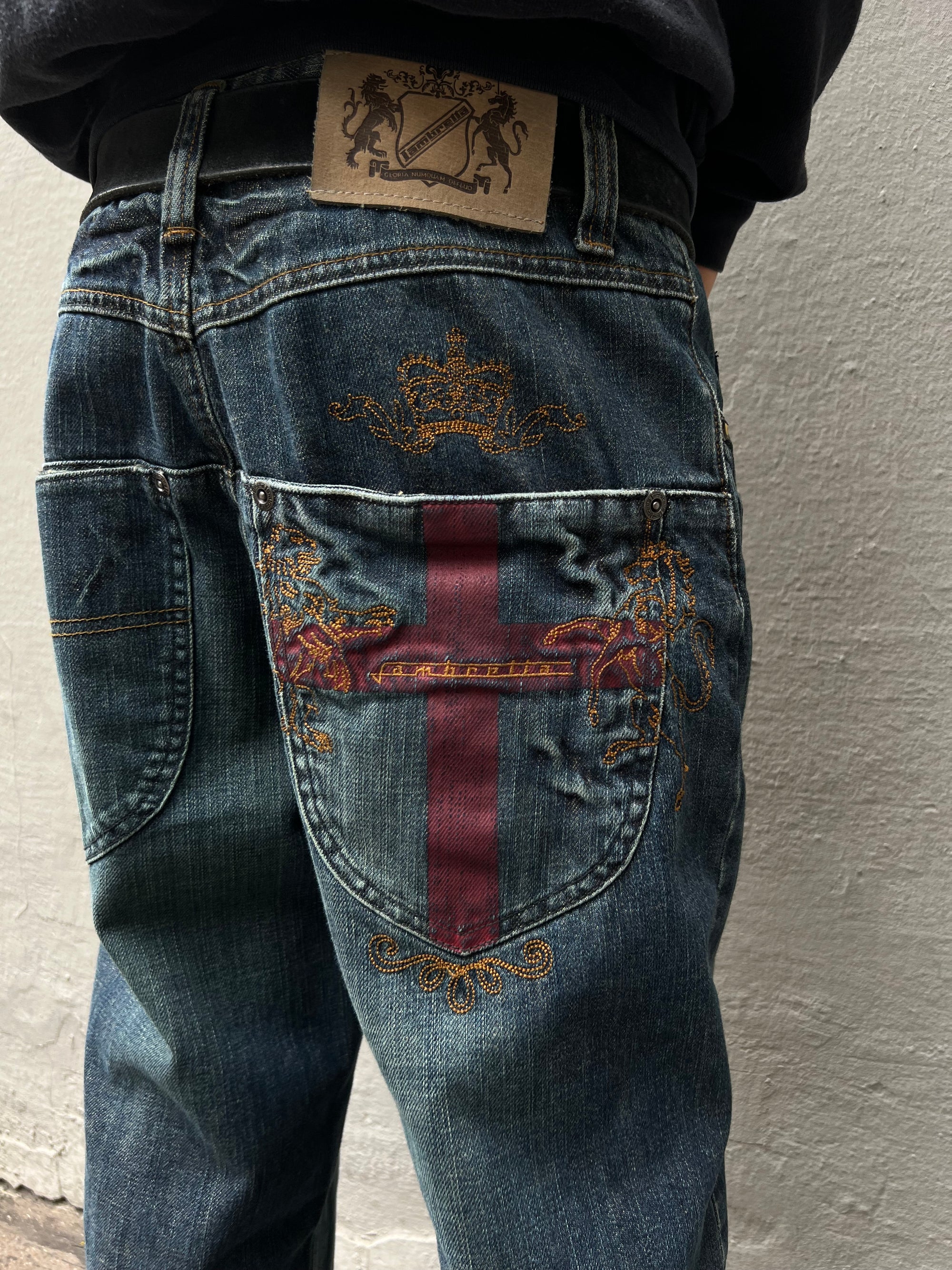 Vintage Lambretta Straight Leg Dark Denim L/XL