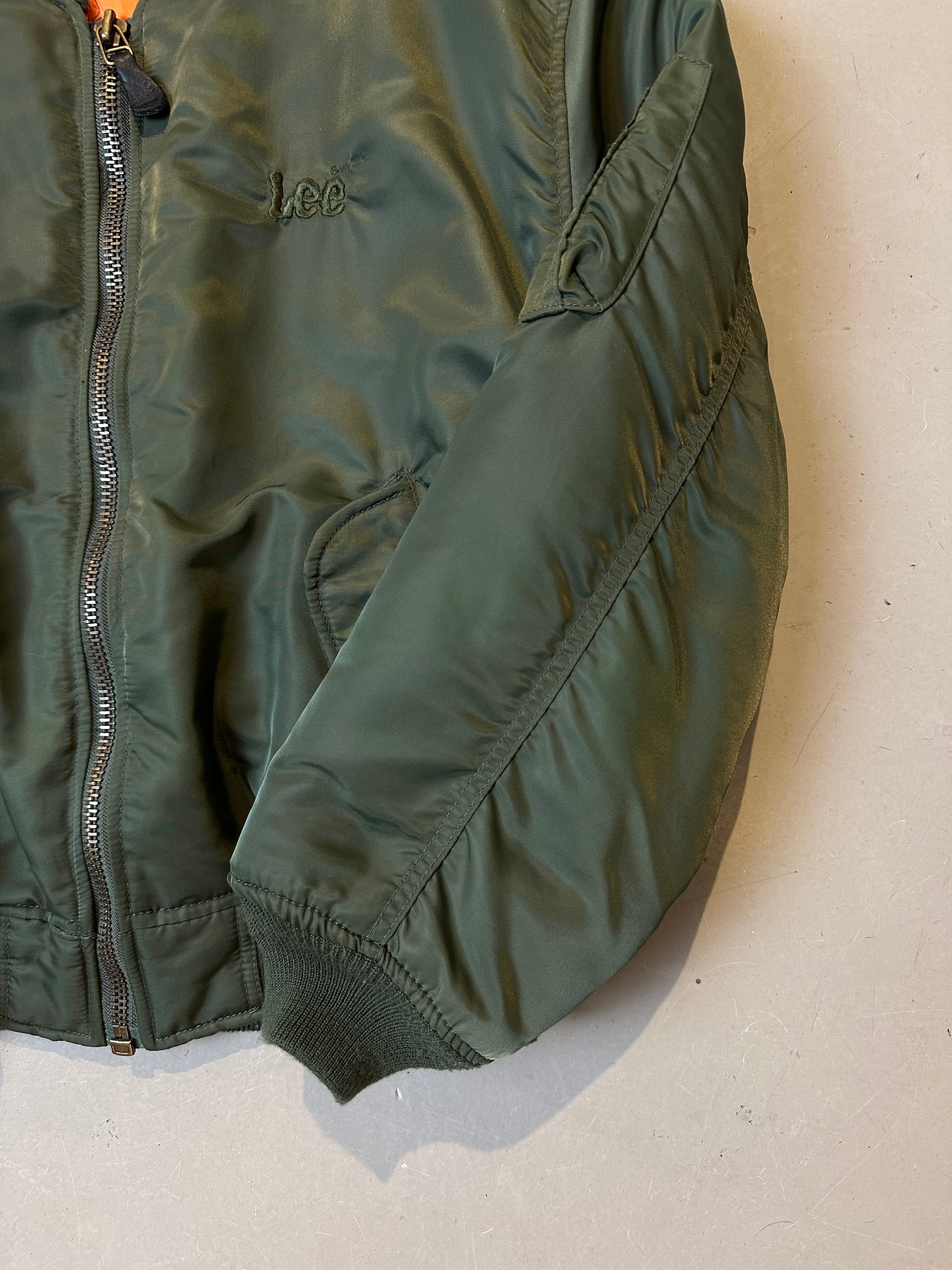 Vintage Green Lee Bomber Jacket M/L