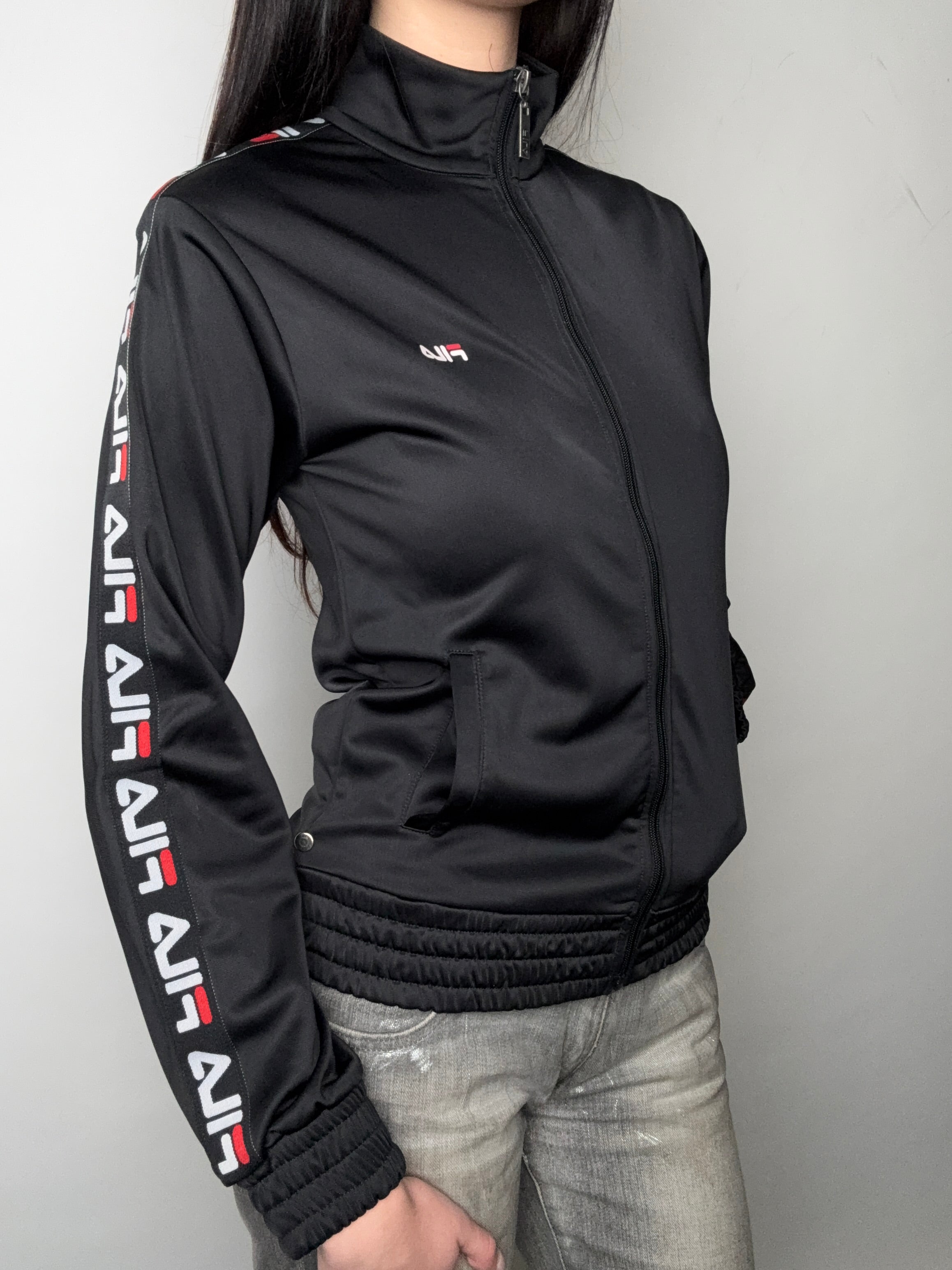 Vintage Fila Black Track Jacket XS
