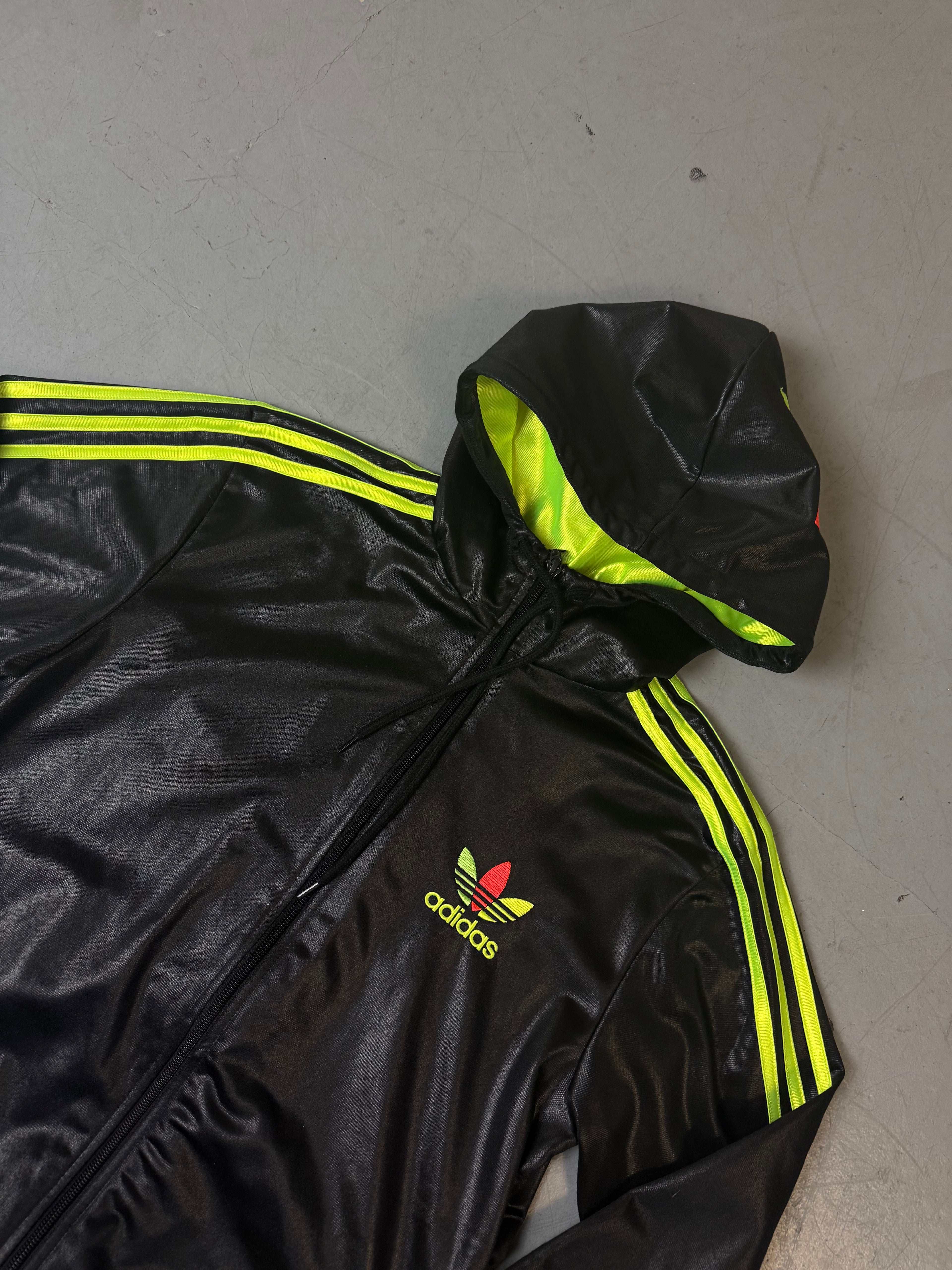 Vintage Adidas Chile62 Black Green and Red Track Jacket S/M