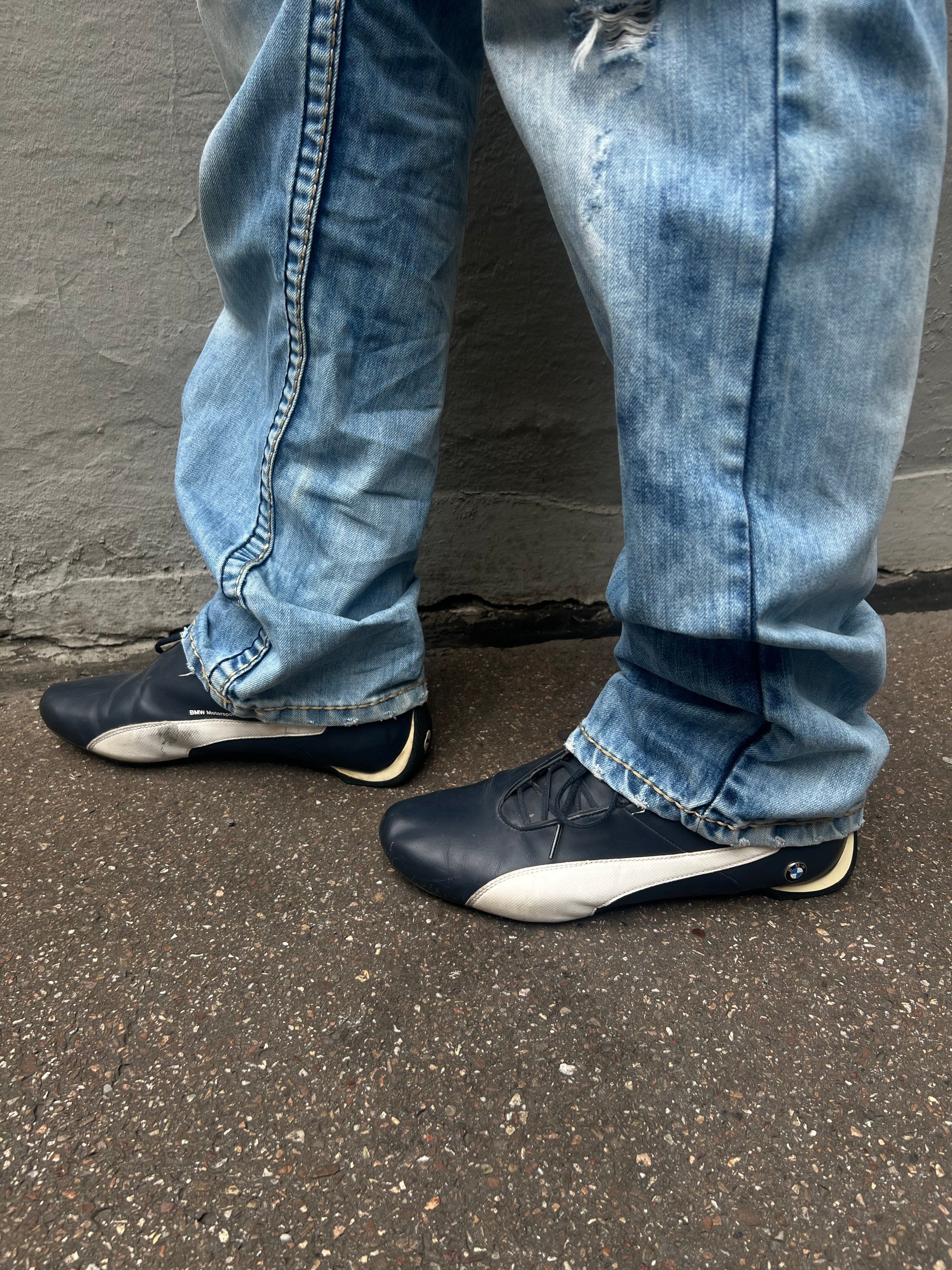 Vintage Blue Puma x BMW Ms Future Cat Sneaker 43