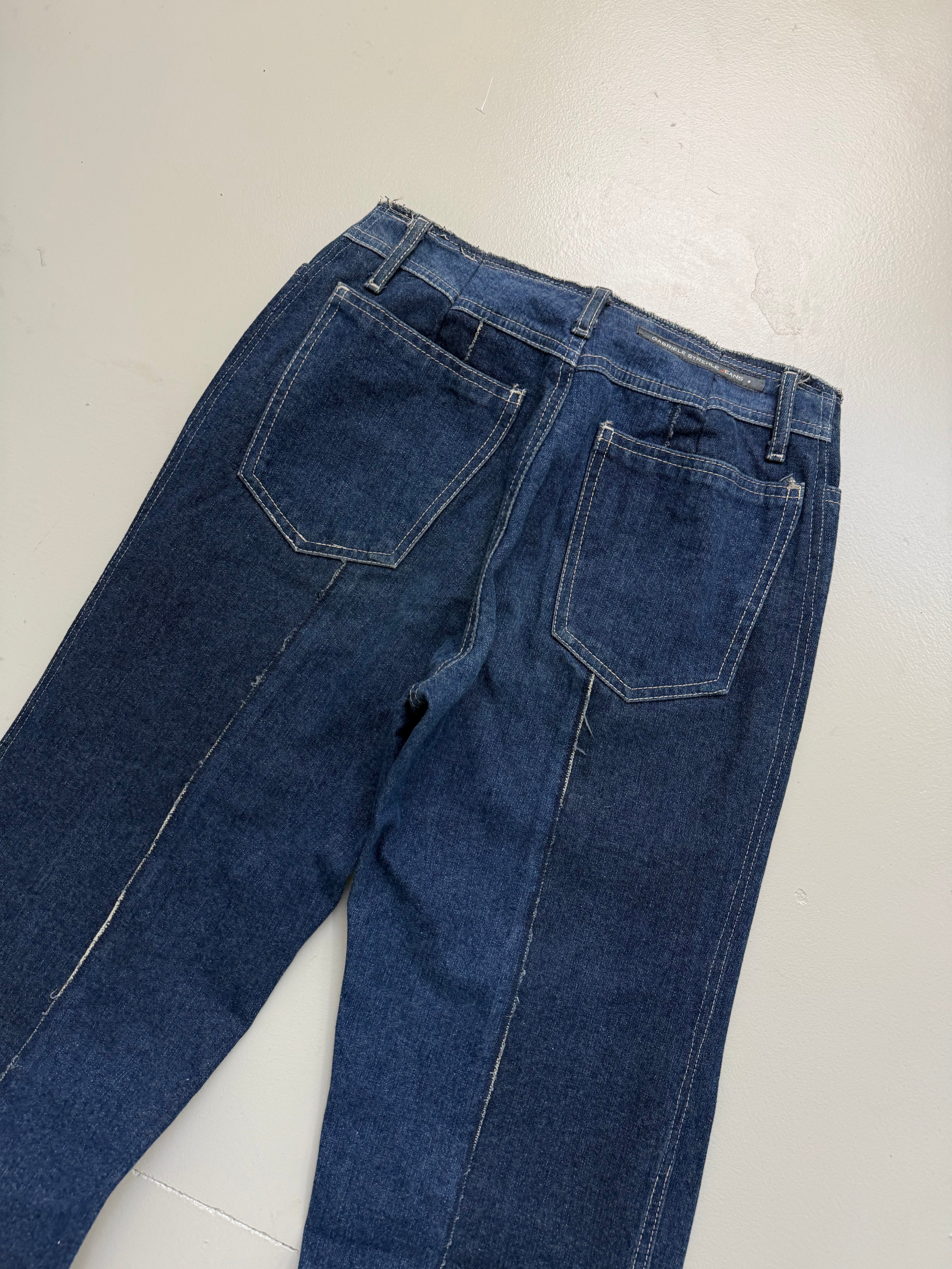 Vintage Flared Patched Denim S