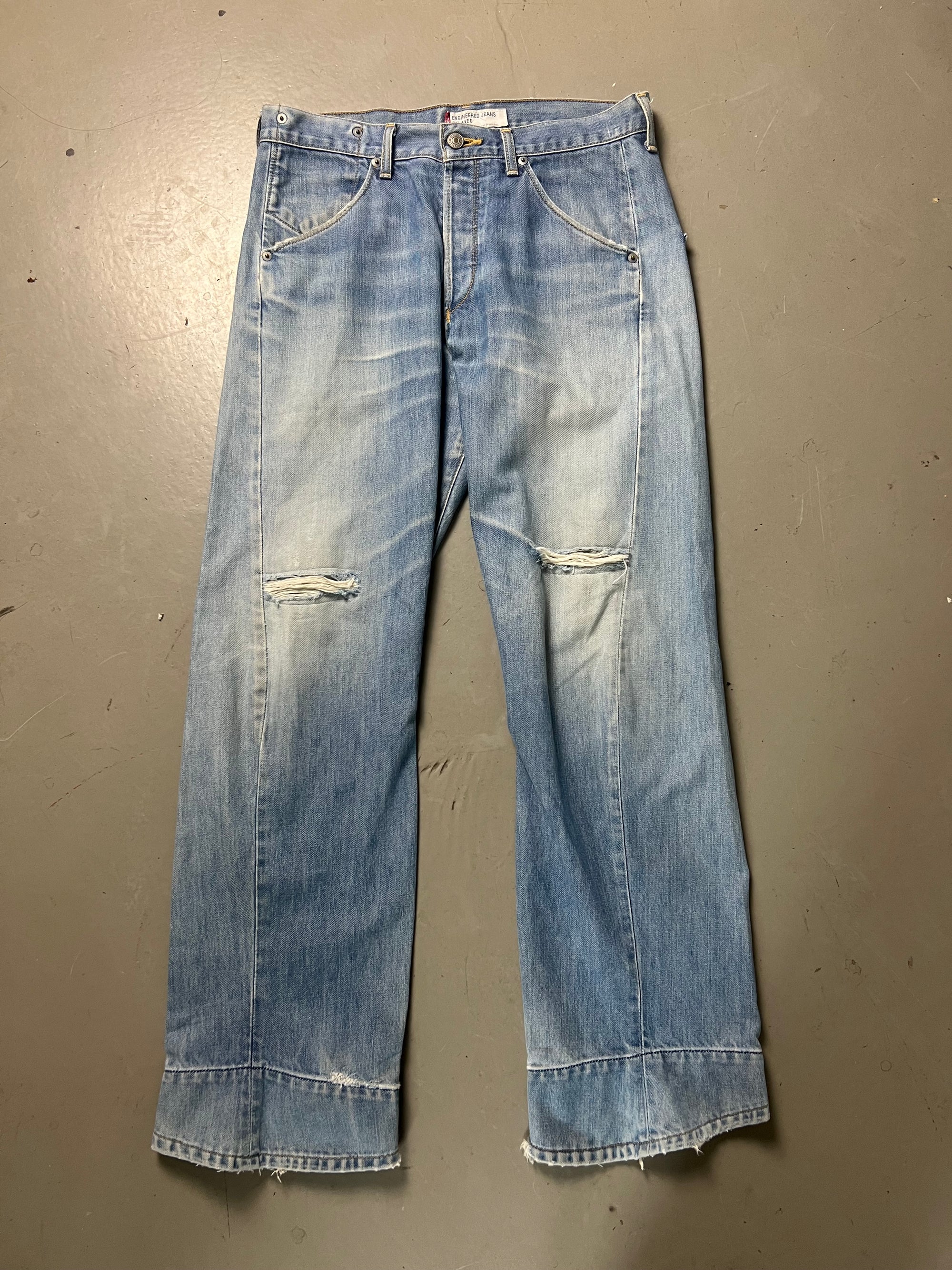 Vintage Blue Levis Relaxed Engineered Denim S/M