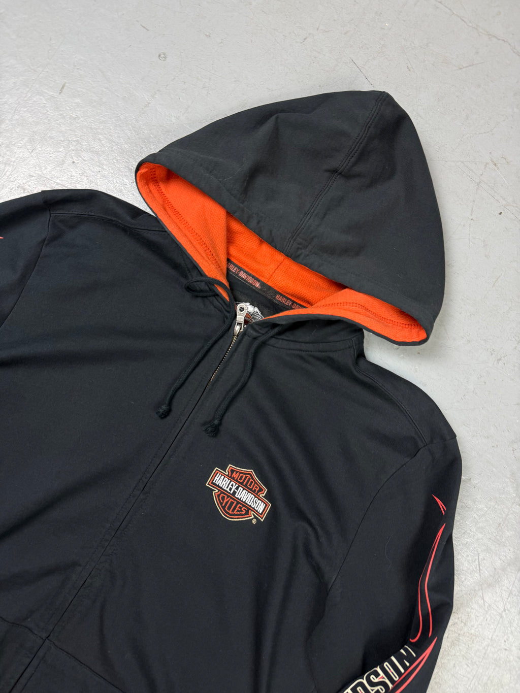 Vintage Harley Davidson Zip Up Hoodie M