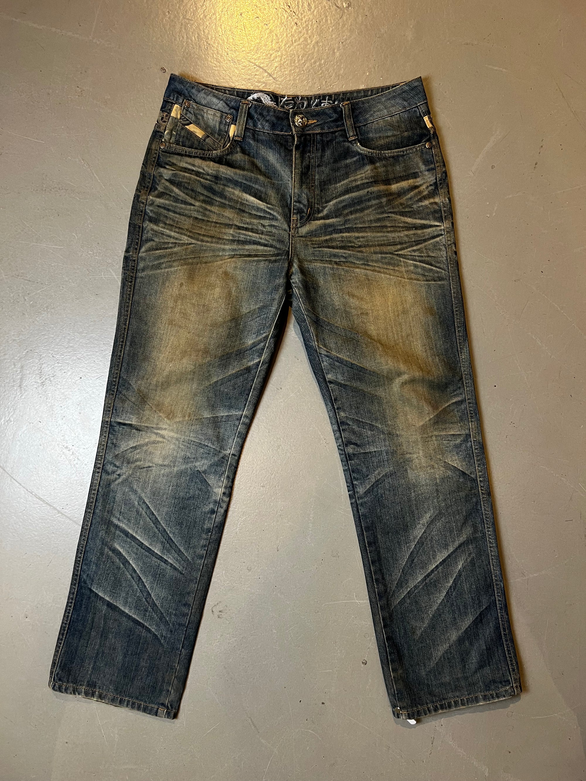 Vintage Big Train Bleached Denim L/XL