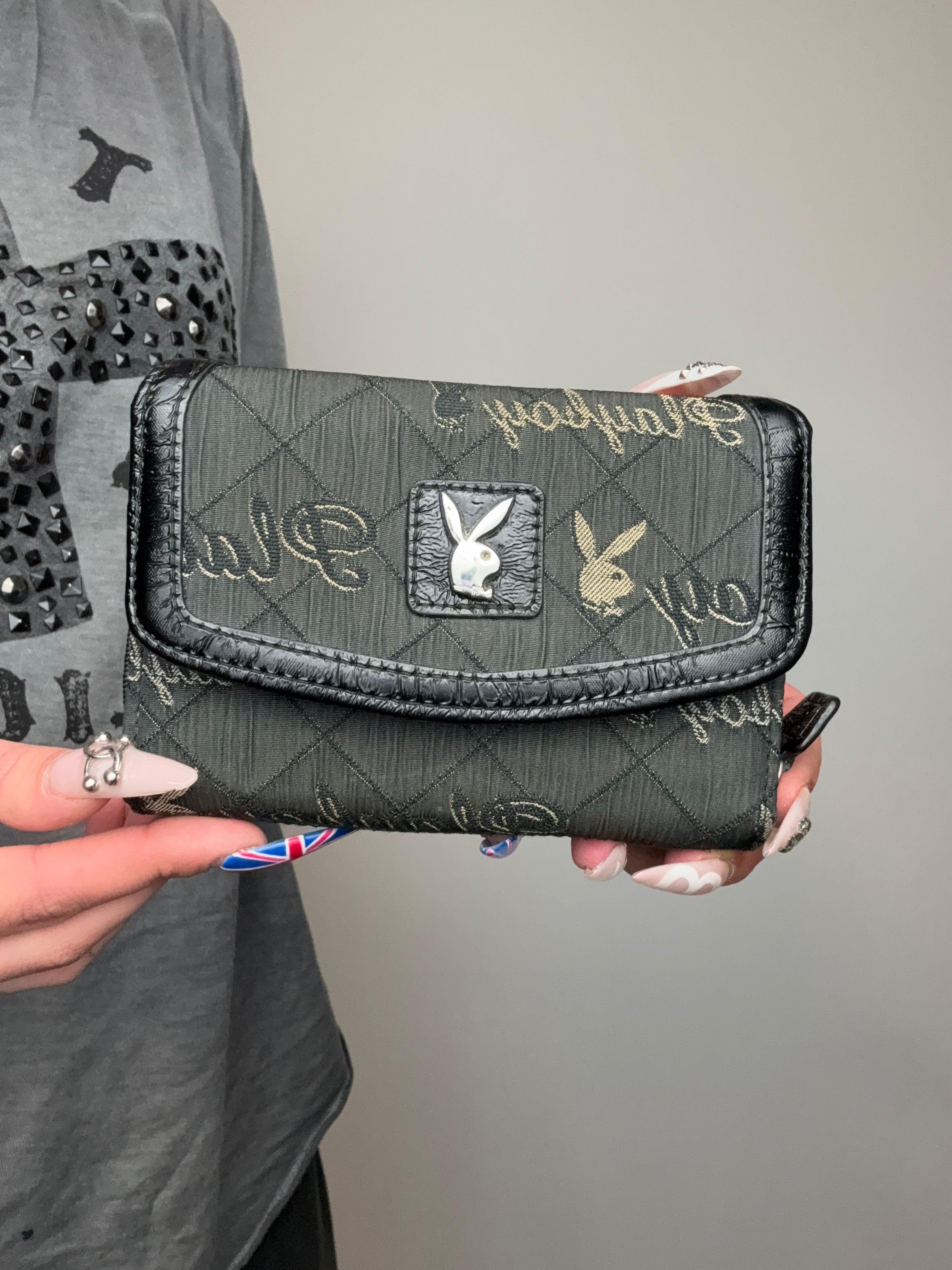 Y2k vintage playboy monogram Geldbeutel wallet Portmonee 