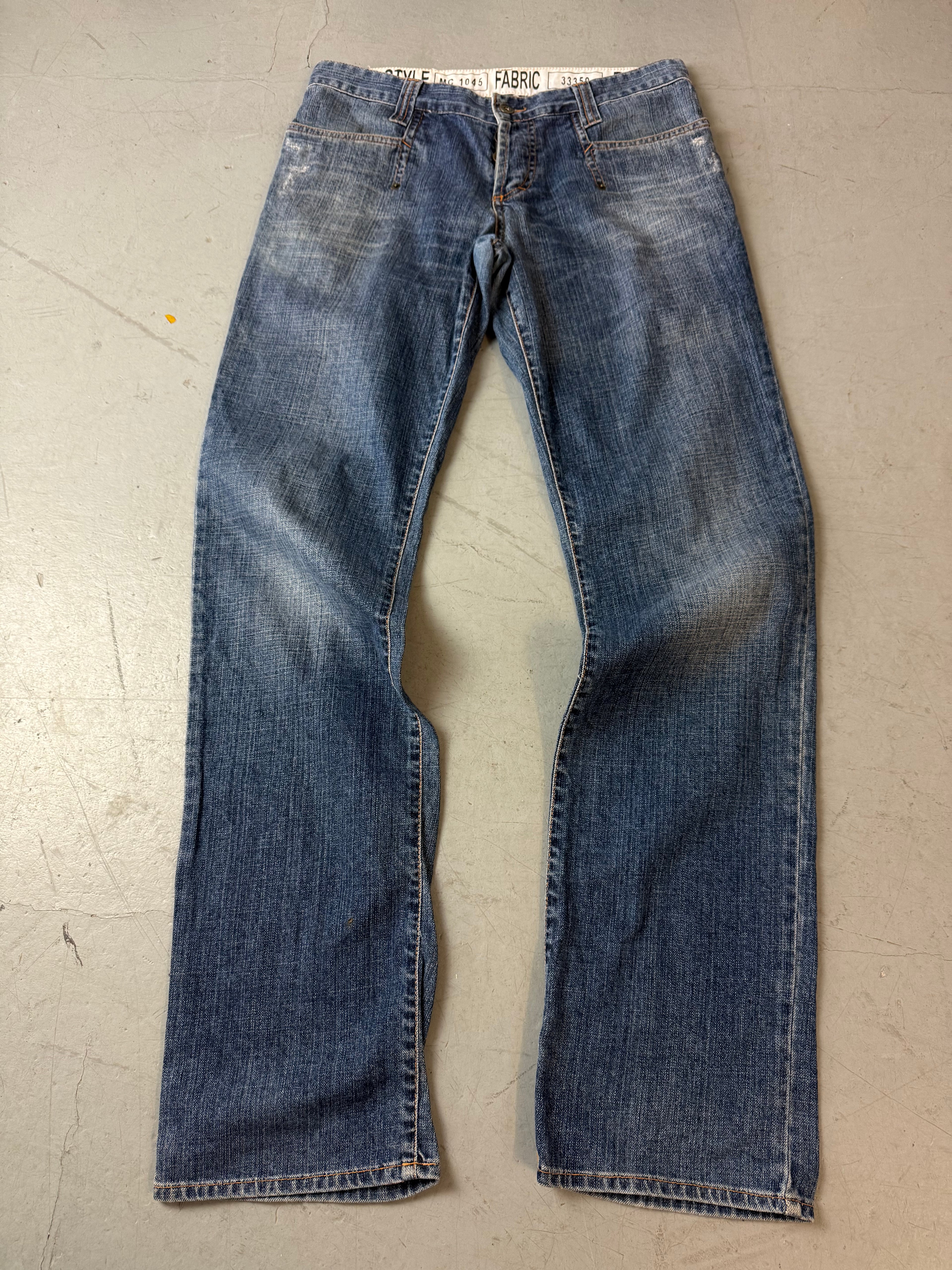 Vintage Dolce&Gabbana Straight Leg Jeans für Herren. Y2K Second Hand 2000s Fashion