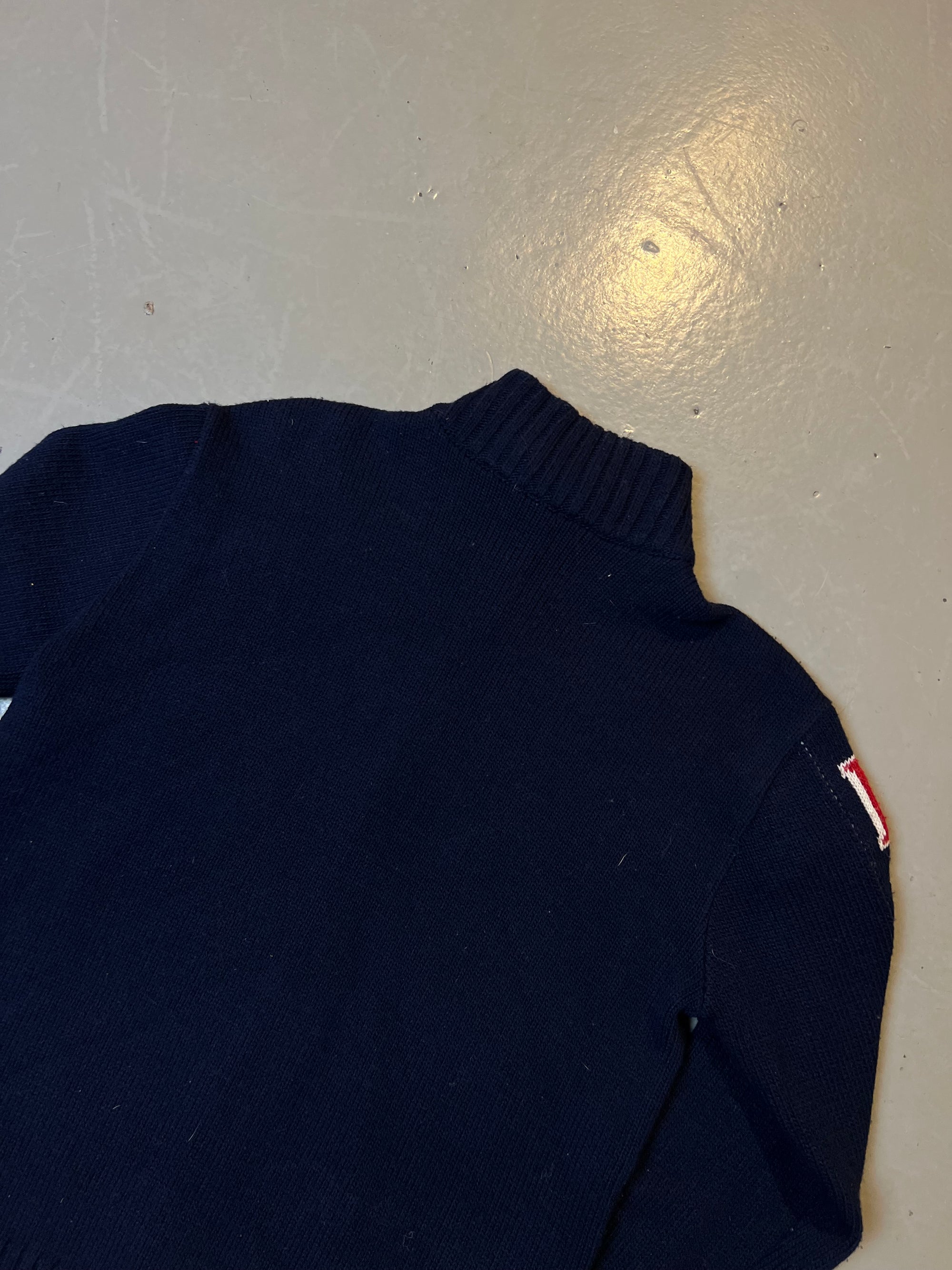 Vintage England Knit Zip Sweater M/L