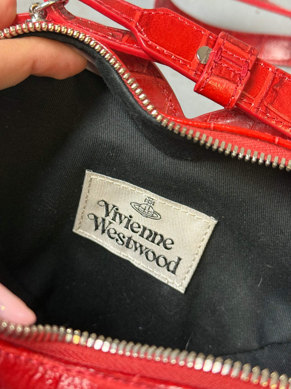 Vivienne Westwood Red Ella Heart Crossbody Bag
