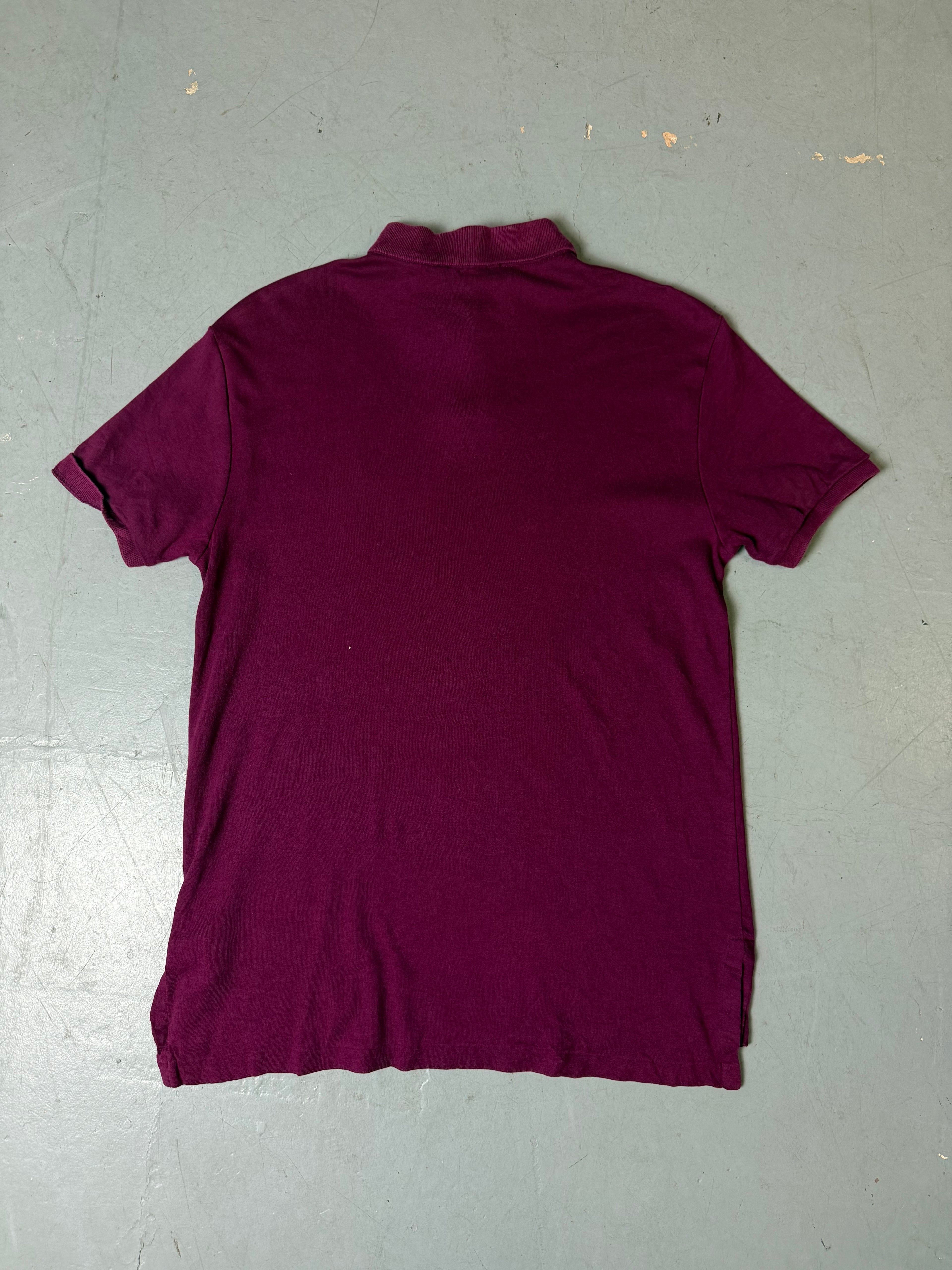 Produktbild von Vintage Ralph Lauren Bordeaux Red Polo Shirt Von vorne