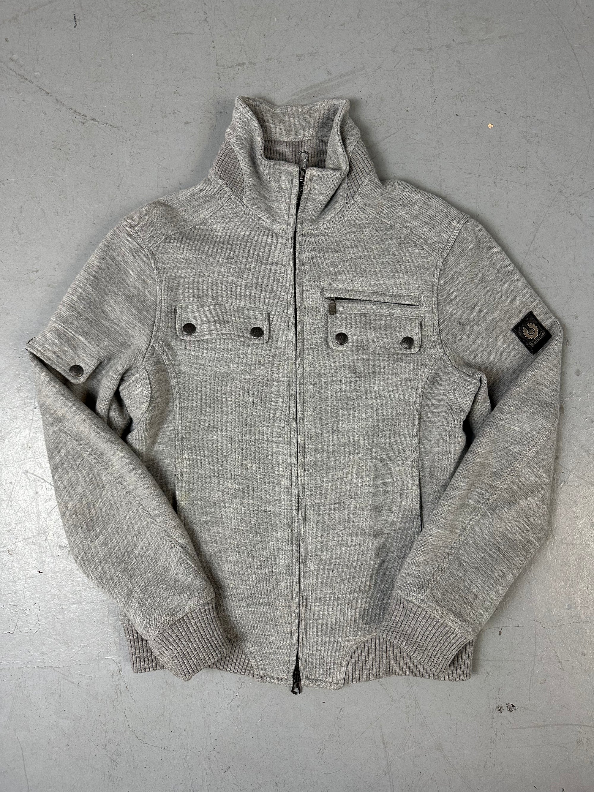 Vintage Grey Belstaff Knit Jacket L/XL