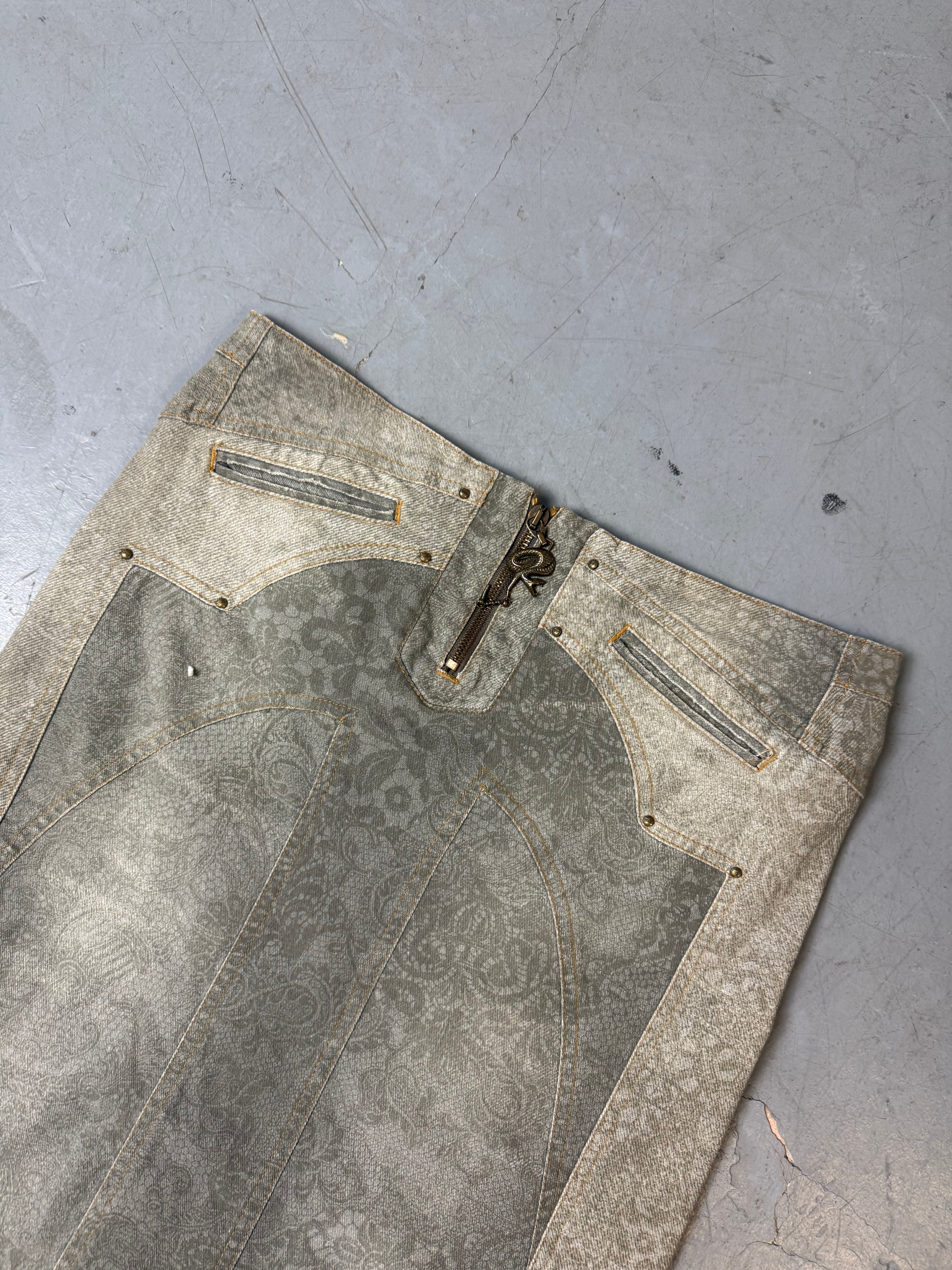 Vintage Just Cavalli Grey Midi Skirt S