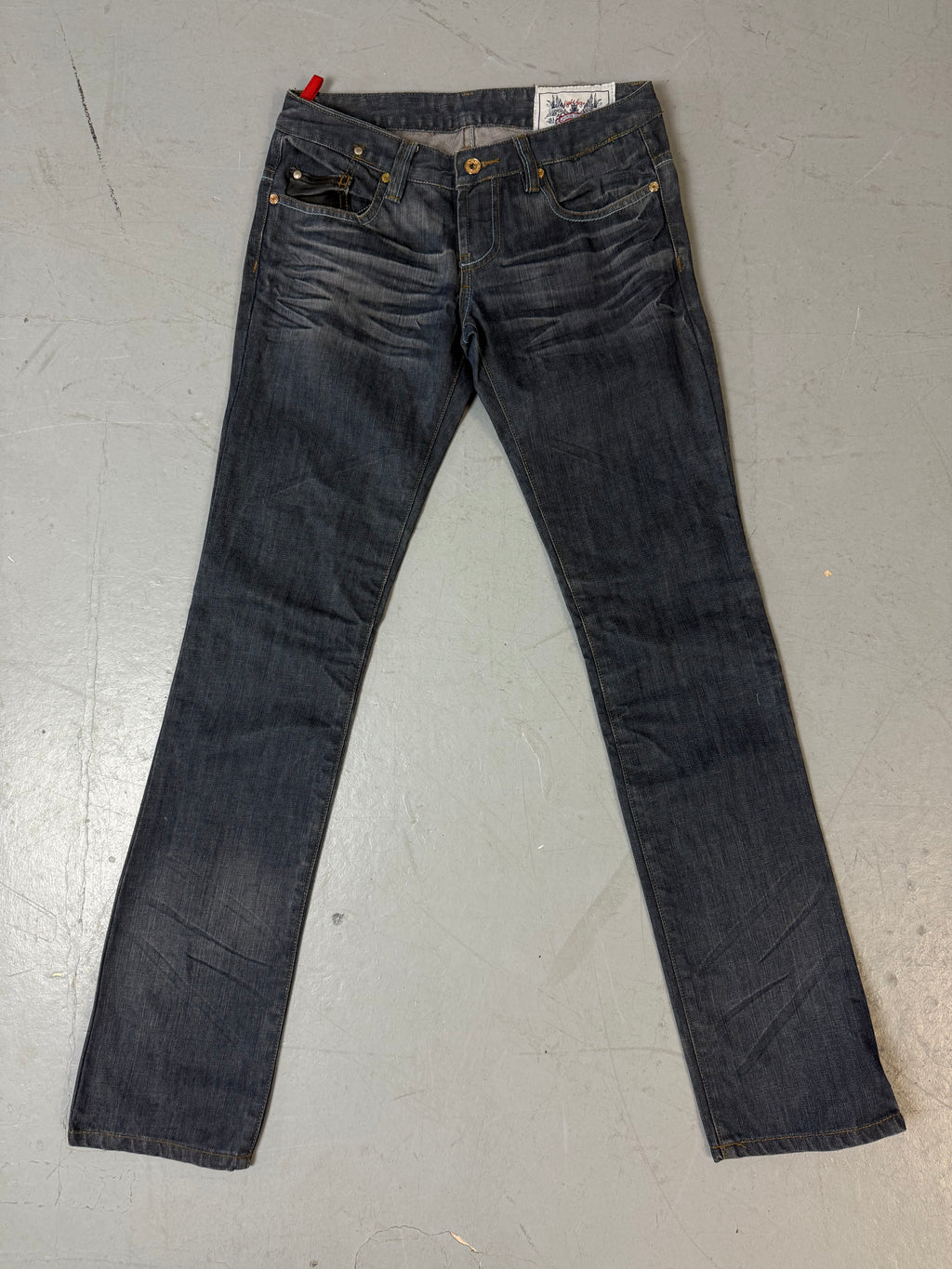 Eine dunkelblaue Straight leg low waist denim von unlimited creativity in XS