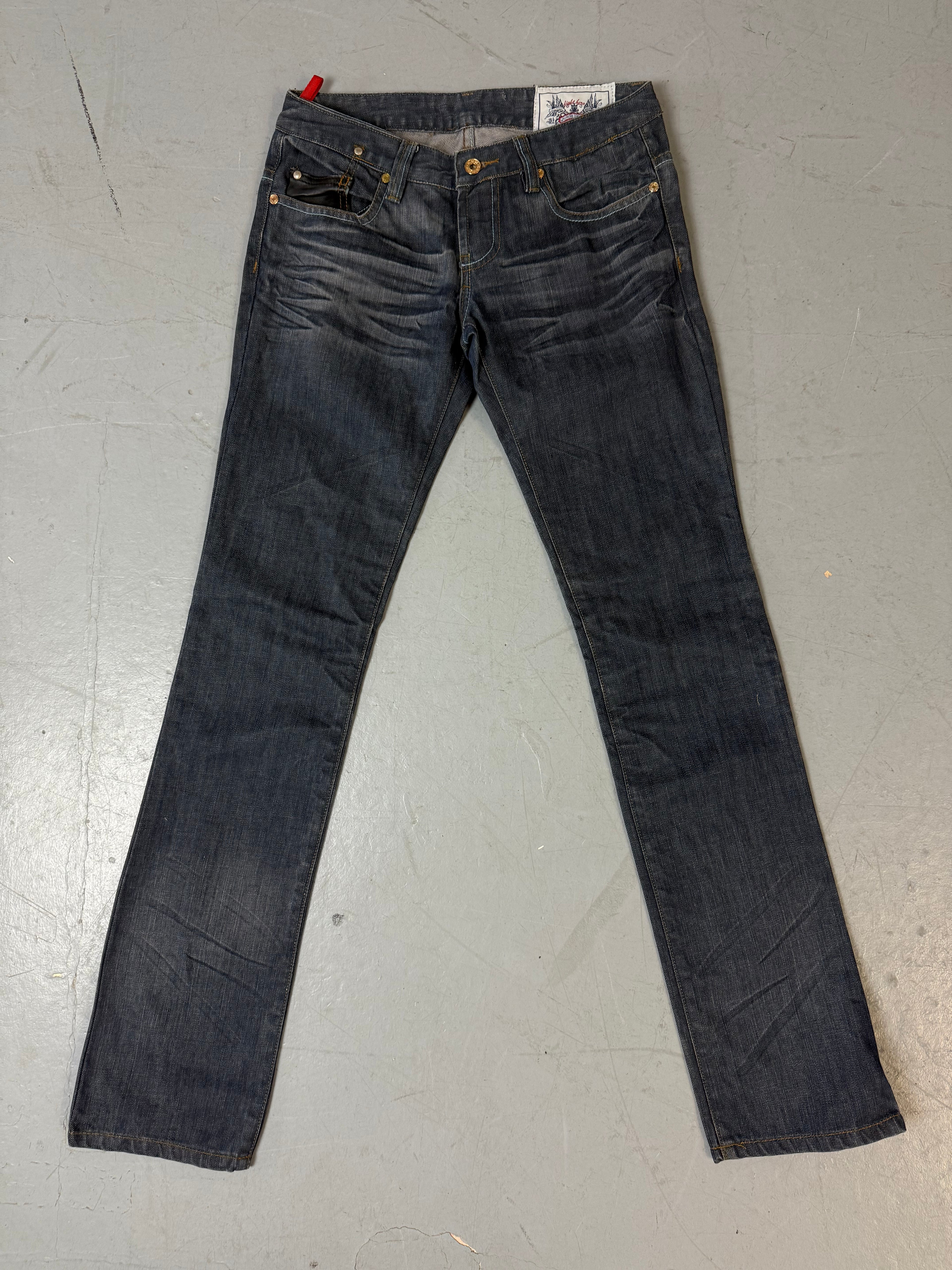 Eine dunkelblaue Straight leg low waist denim von unlimited creativity in XS