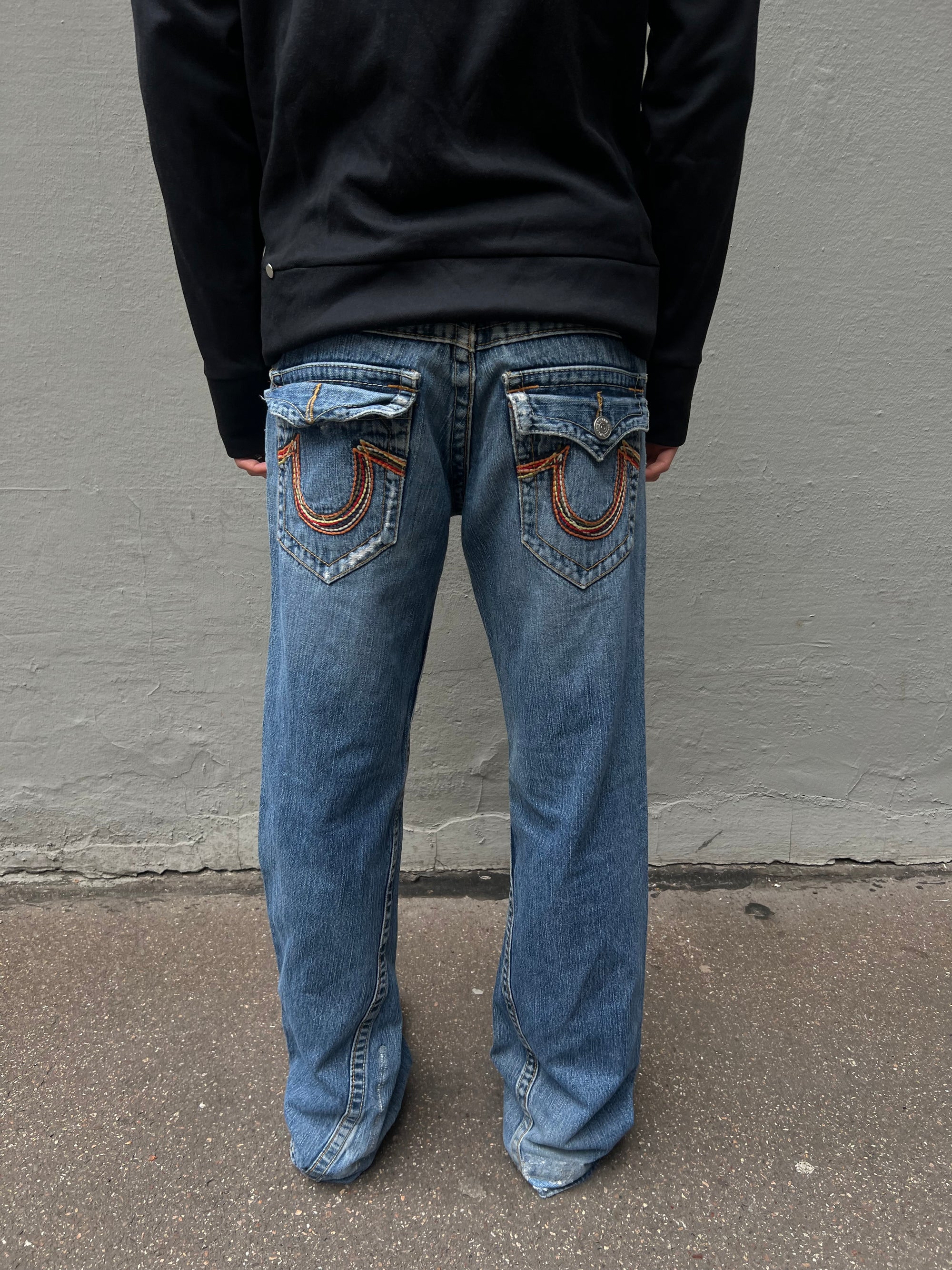 Vintage True Religion Rainbow Stitch Denim M/L
